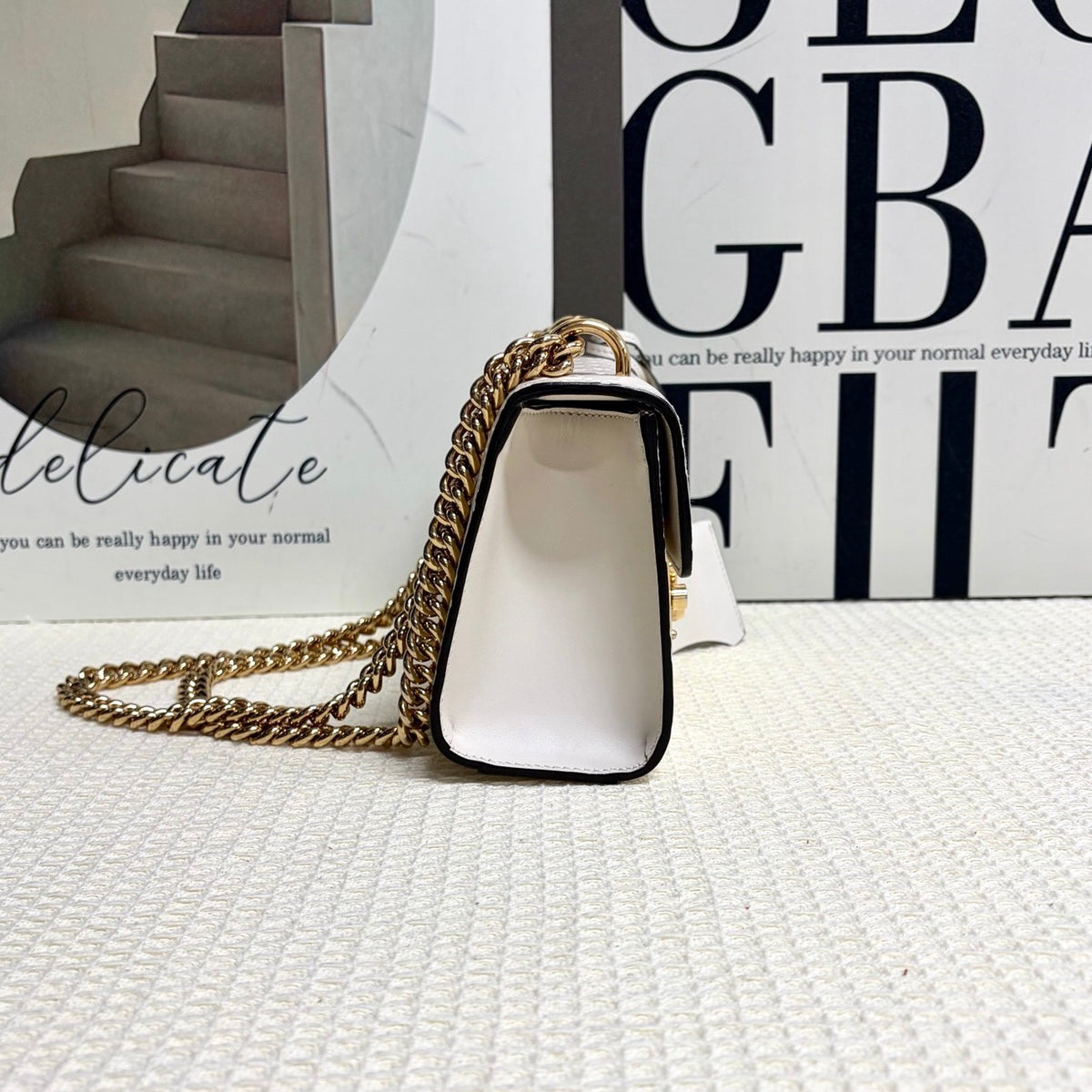 Gucci - Padlock - Leather - White - (small)