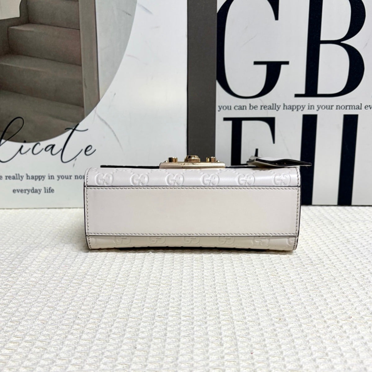 Gucci - Padlock - Leather - White - (small)