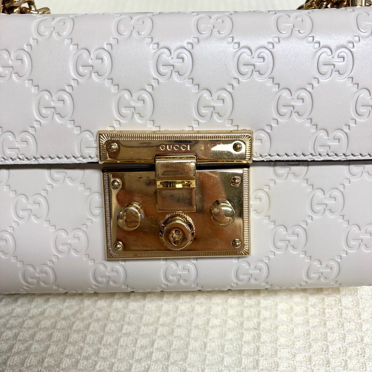Gucci - Padlock - Leather - White - (small)