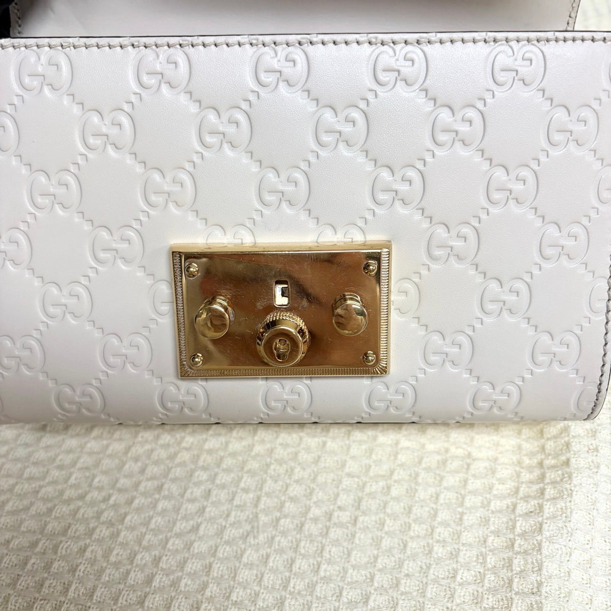 Gucci - Padlock - Leather - White - (small)