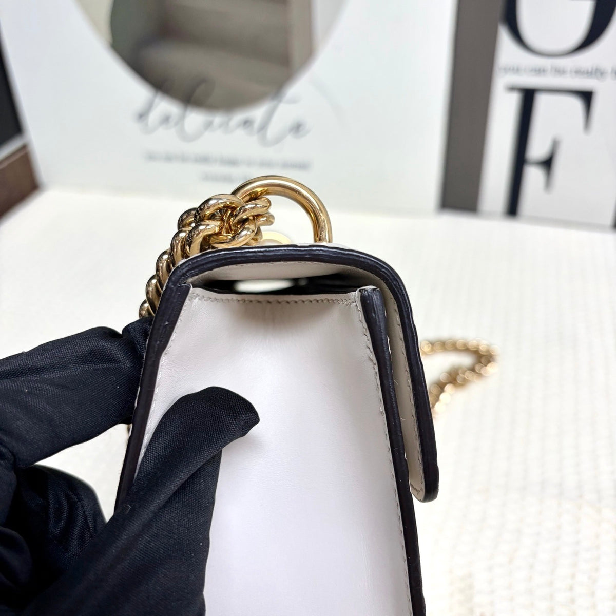 Gucci - Padlock - Leather - White - (small)