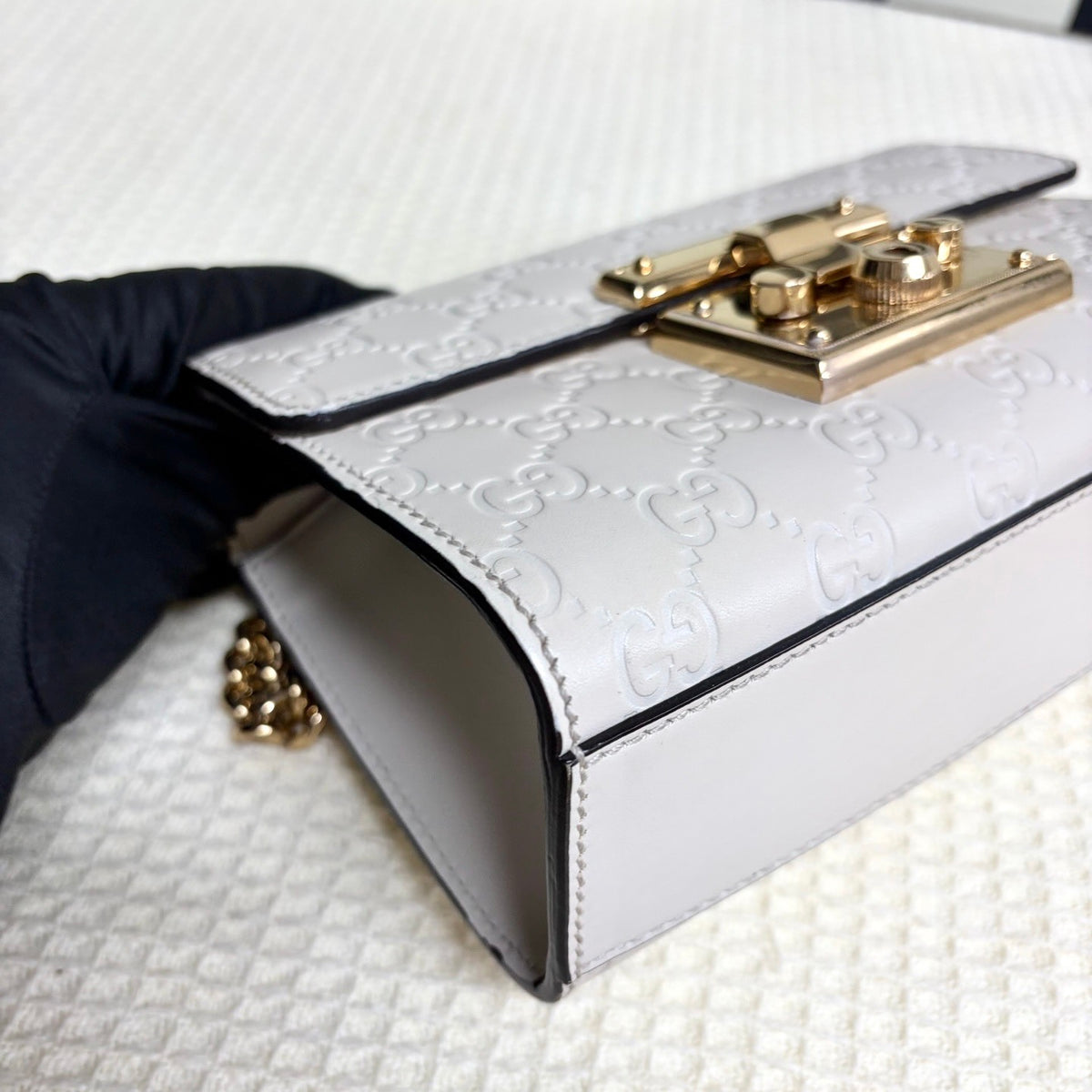 Gucci - Padlock - Leather - White - (small)
