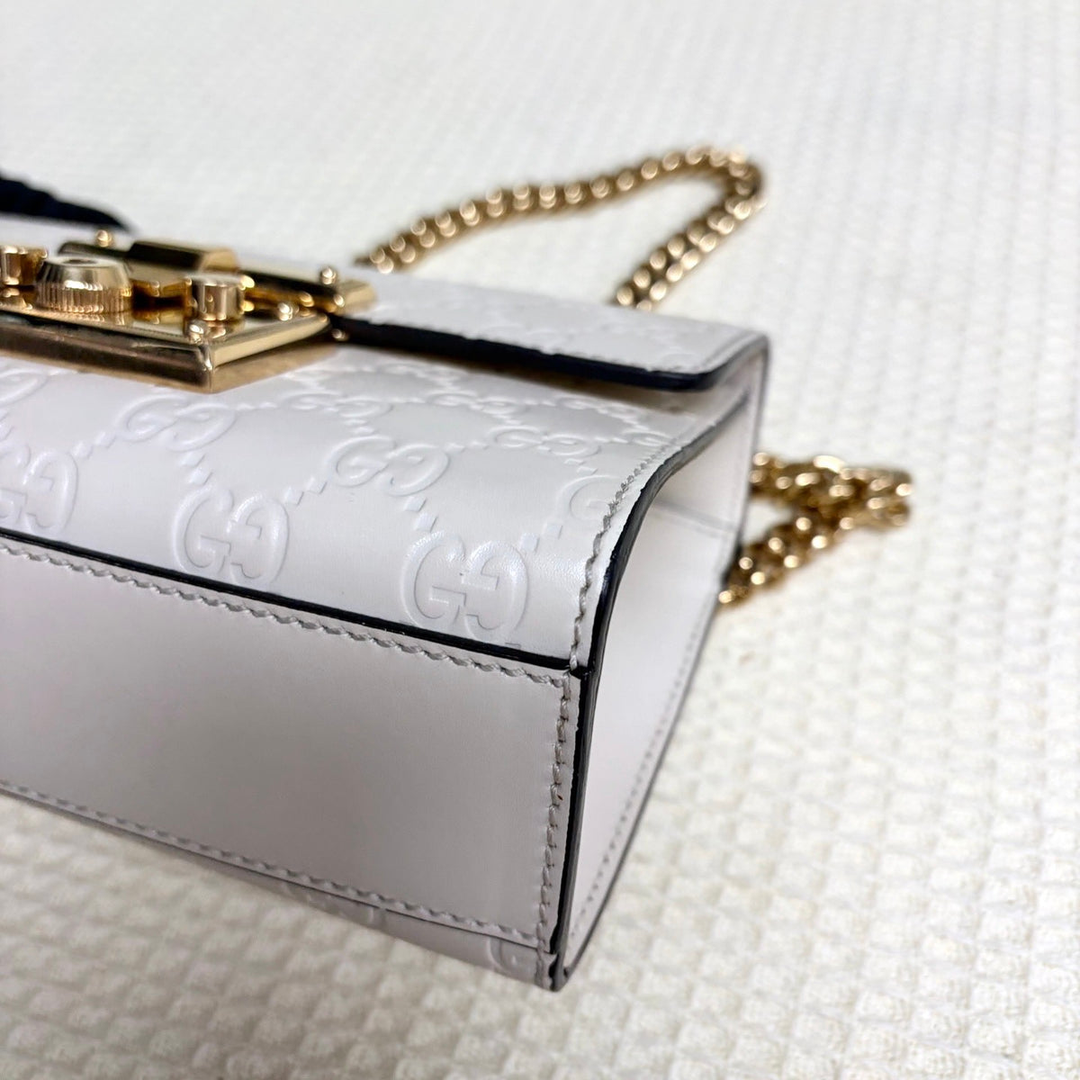 Gucci - Padlock - Leather - White - (small)