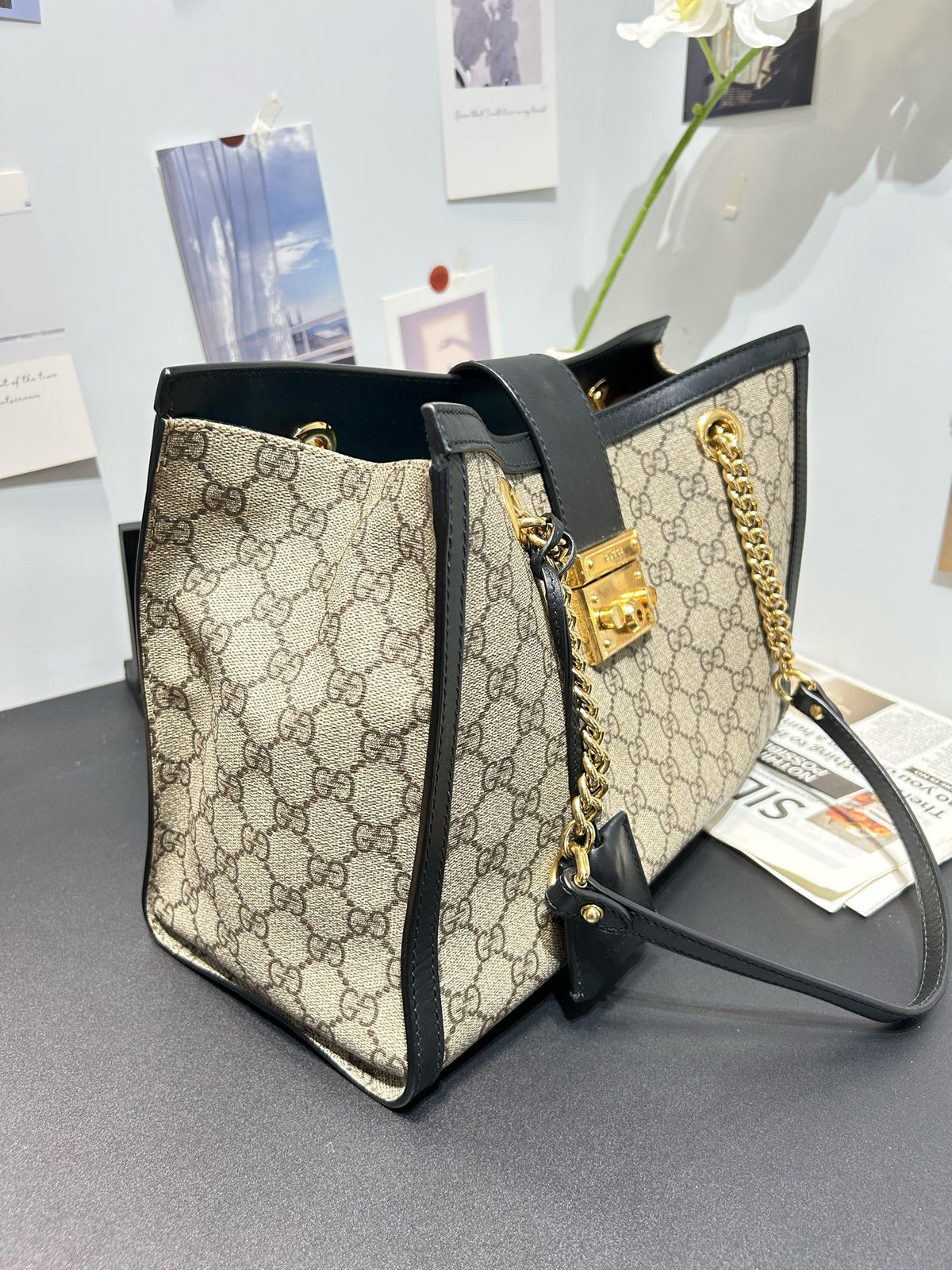 Gucci - Padlock Medium - Cloth - Beige - (medium)