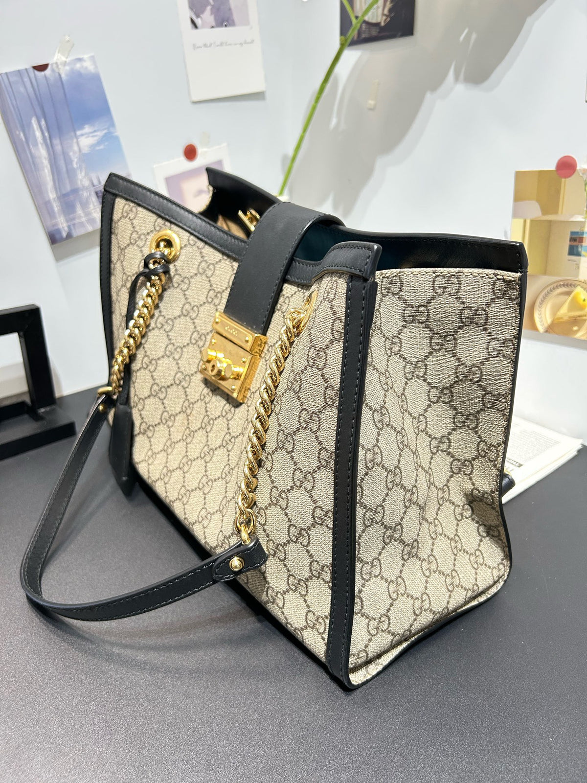 Gucci - Padlock Medium - Cloth - Beige - (medium)