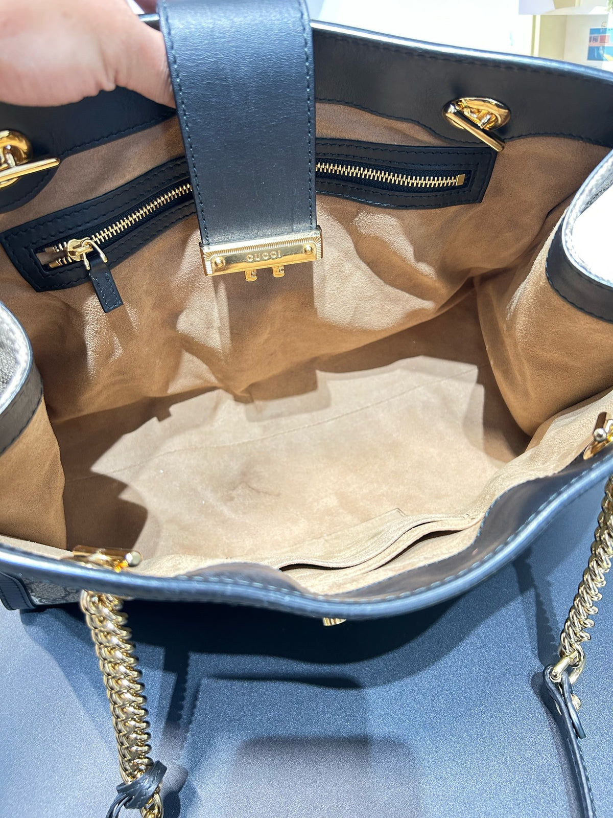 Gucci - Padlock Medium - Cloth - Beige - (medium)