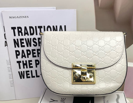 Gucci - Padlock Medium - Leather - White - (medium)