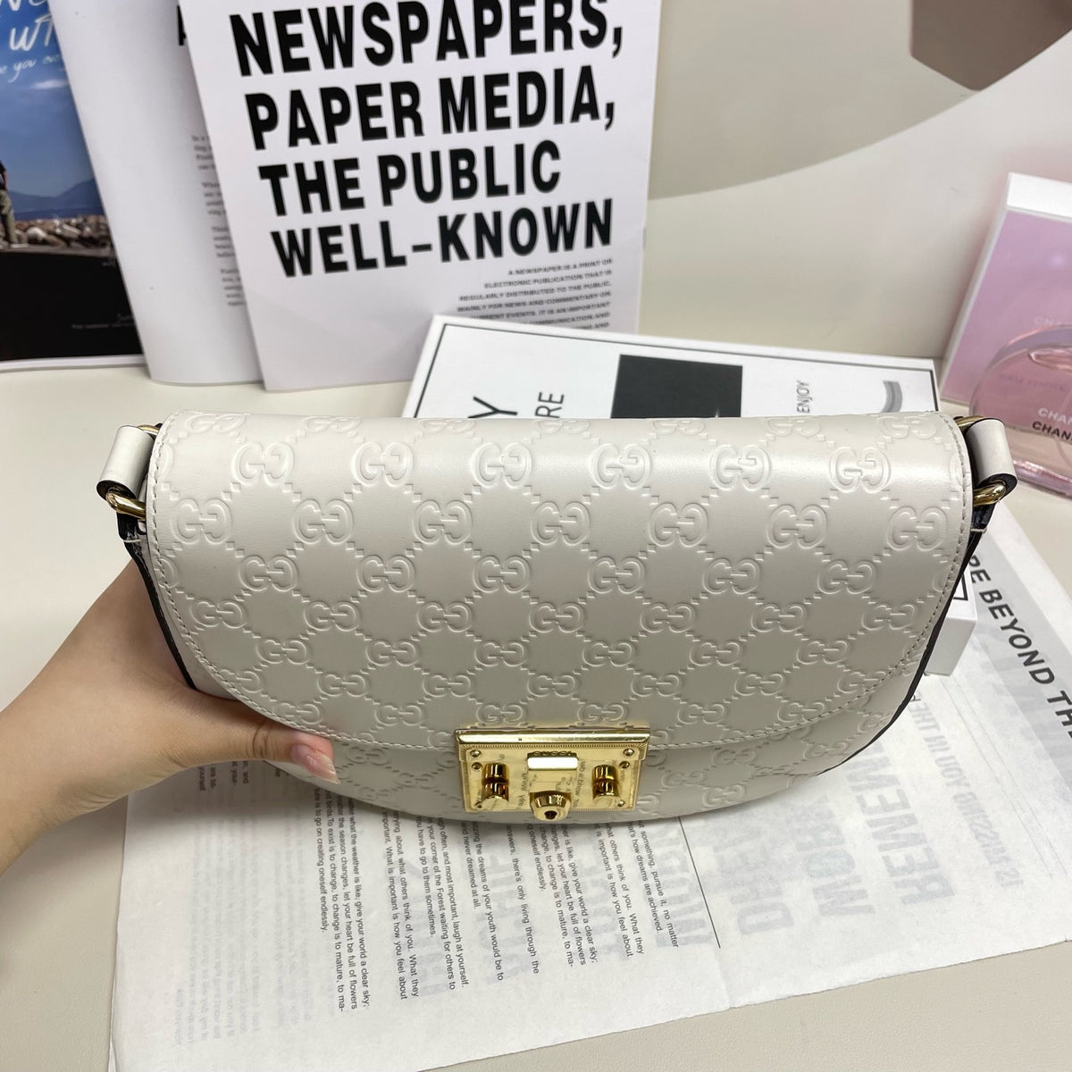 Gucci - Padlock Medium - Leather - White - (medium)