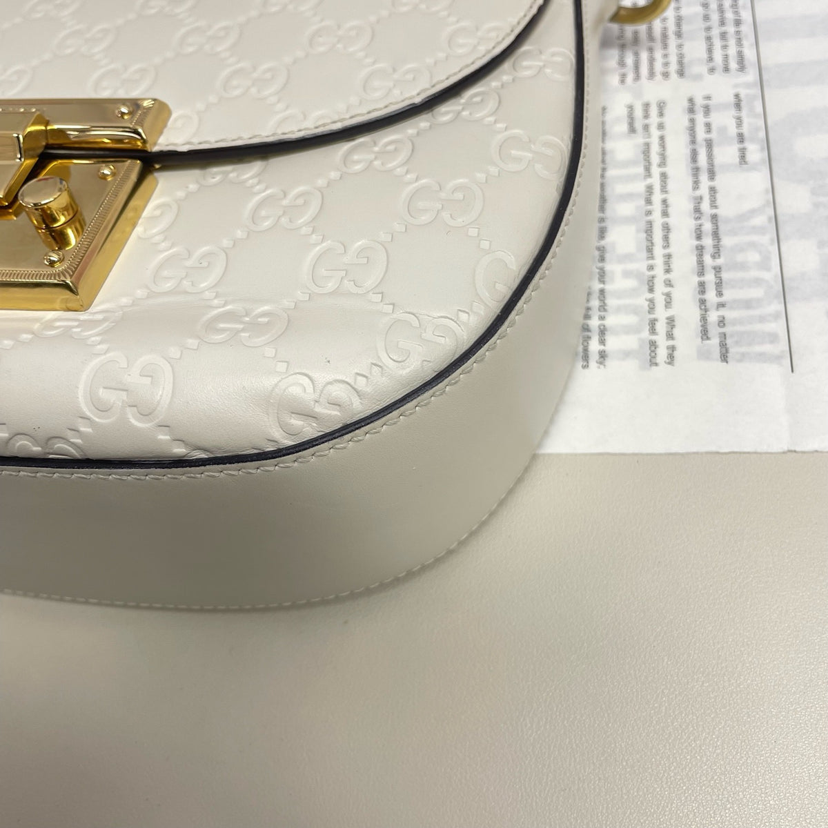 Gucci - Padlock Medium - Leather - White - (medium)