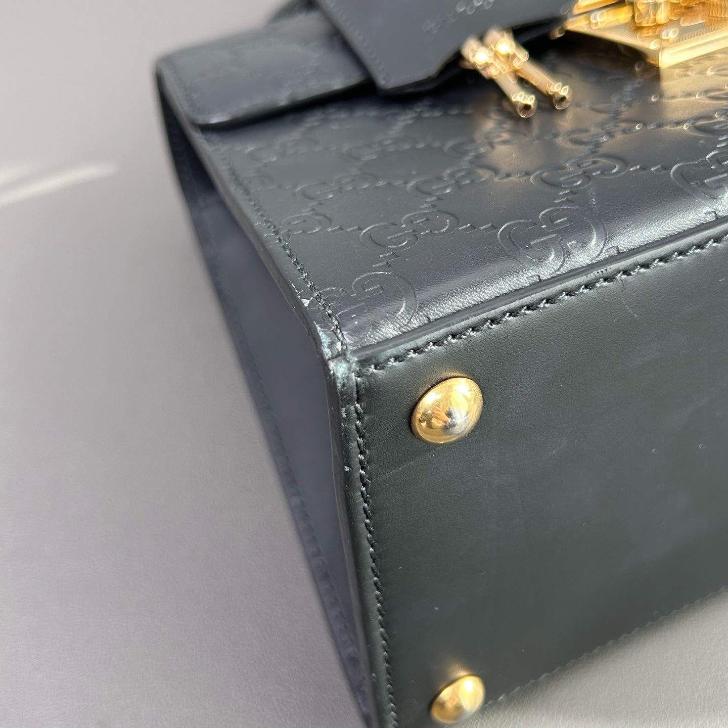 Gucci - Padlock Moonlight Box Chain Bag - Leather - Black - (medium)
