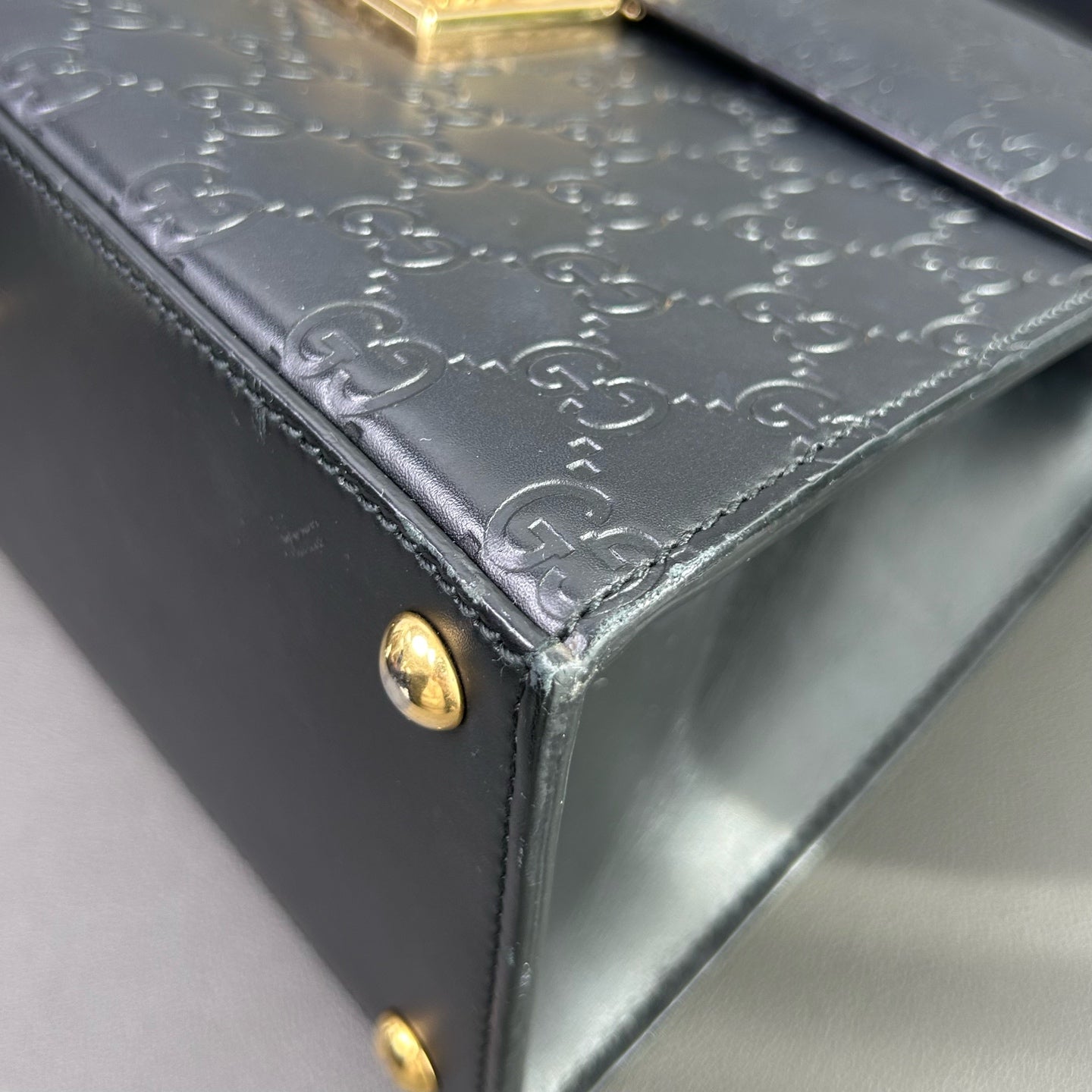 Gucci - Padlock Moonlight Box Chain Bag - Leather - Black - (medium)