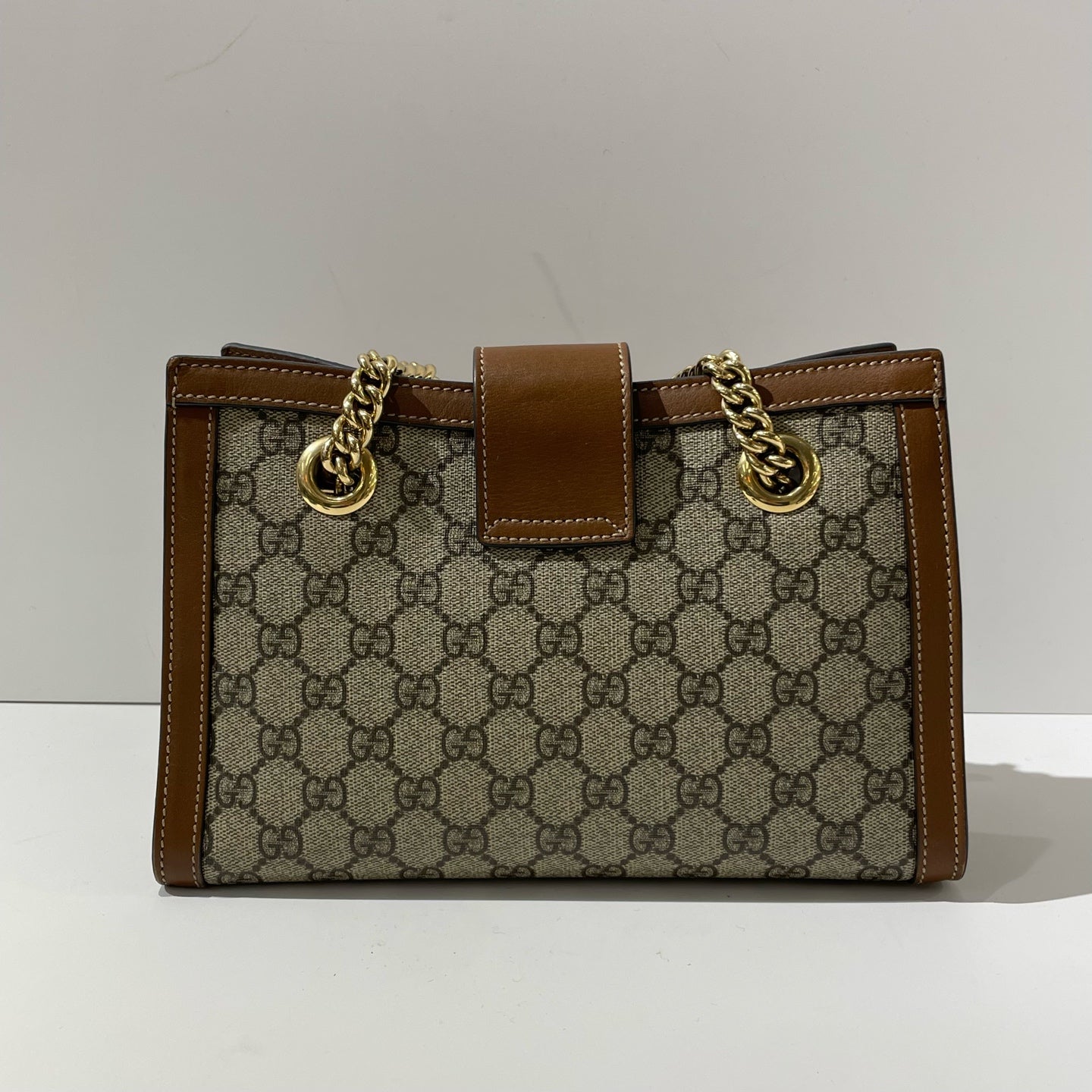 Gucci - Padlock series - GG Supreme canvas with brown leather trim - Beige and Brown - (small)