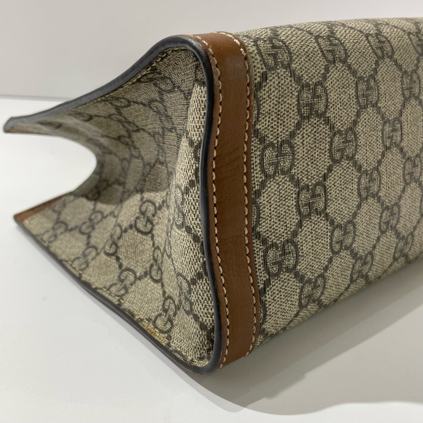 Gucci - Padlock series - GG Supreme canvas with brown leather trim - Beige and Brown - (small)