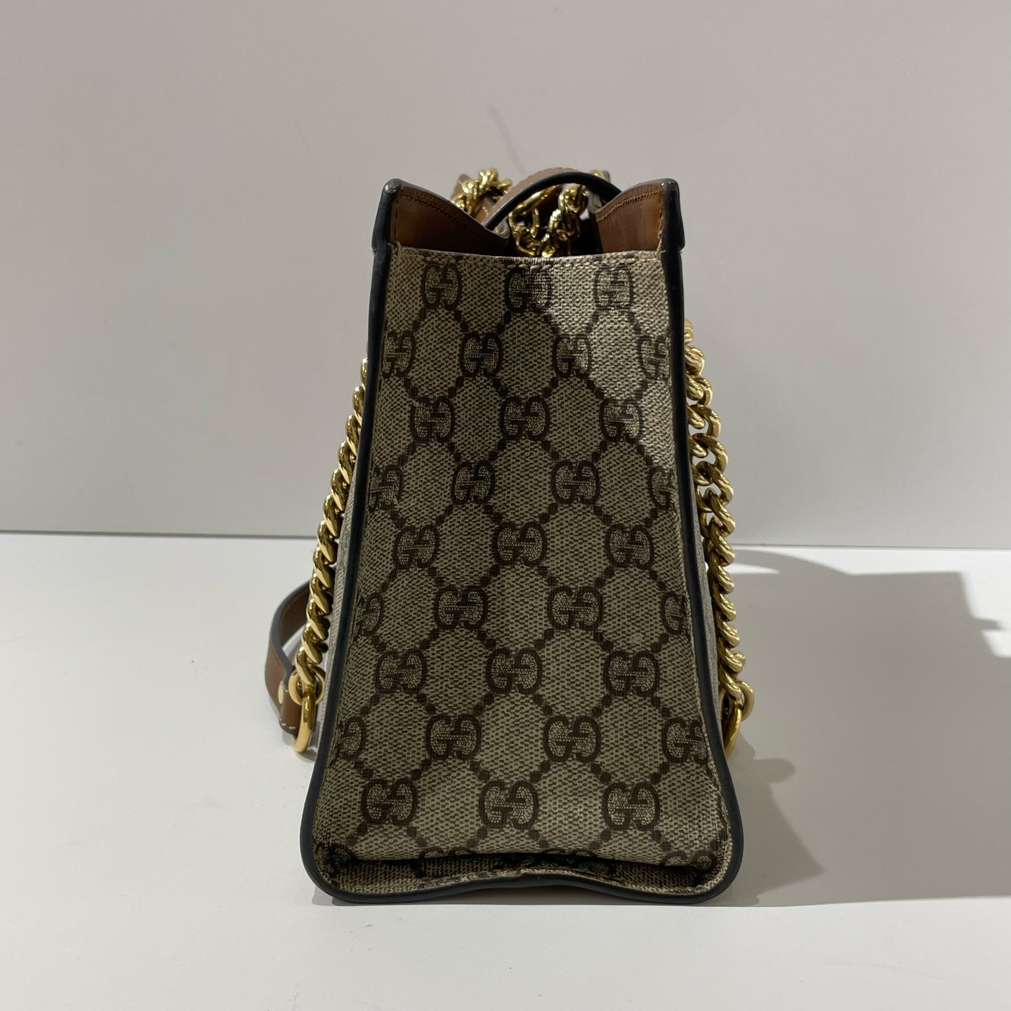 Gucci - Padlock series - GG Supreme canvas with brown leather trim - Beige and Brown - (small)