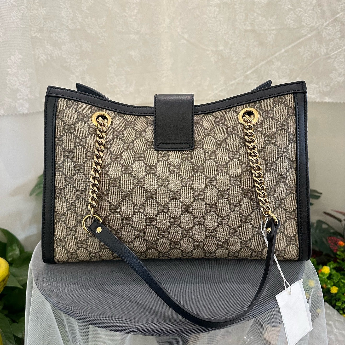 Gucci - Padlock Shoulder Bag - GG Supreme coated canvas with leather trim - Black - (medium)