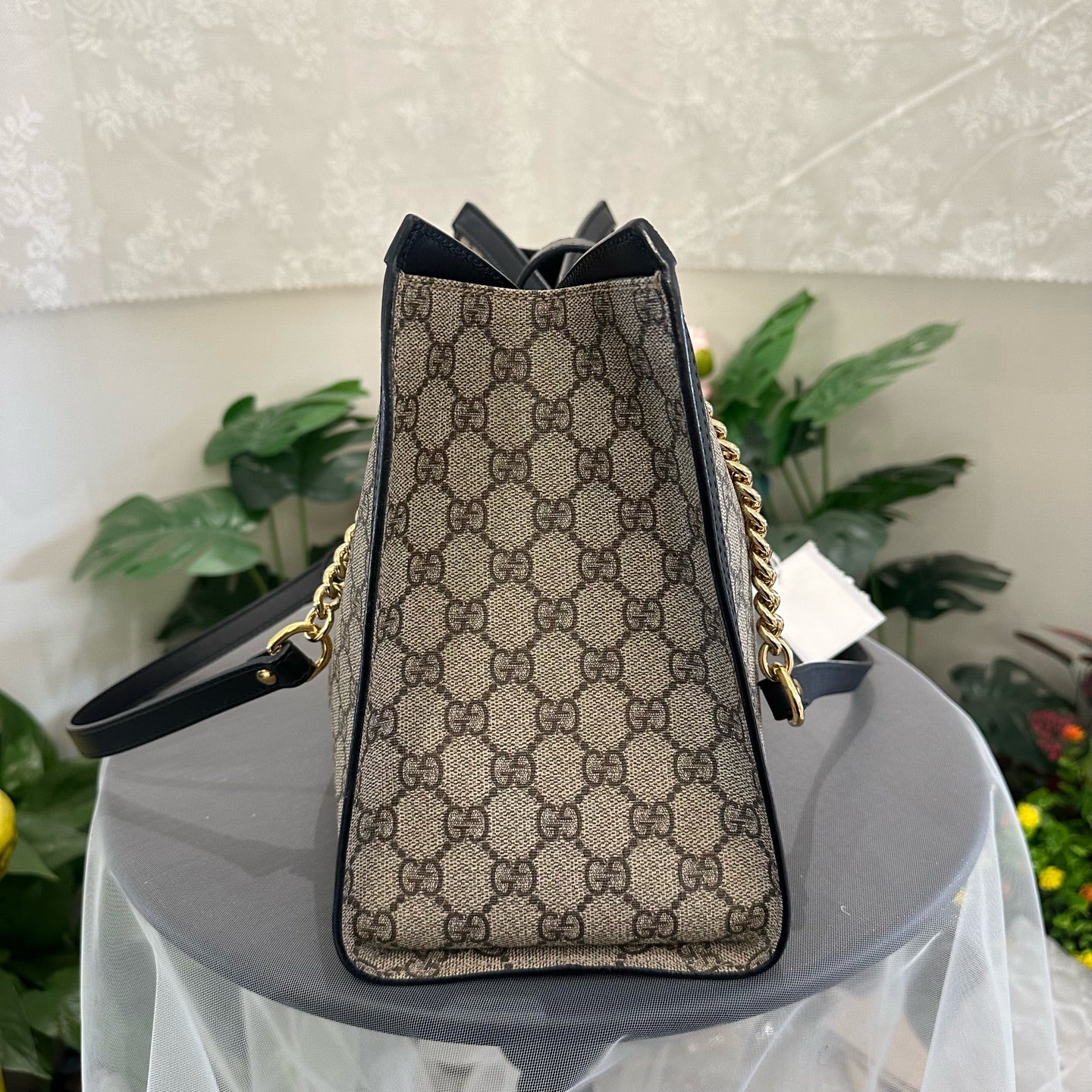 Gucci - Padlock Shoulder Bag - GG Supreme coated canvas with leather trim - Black - (medium)