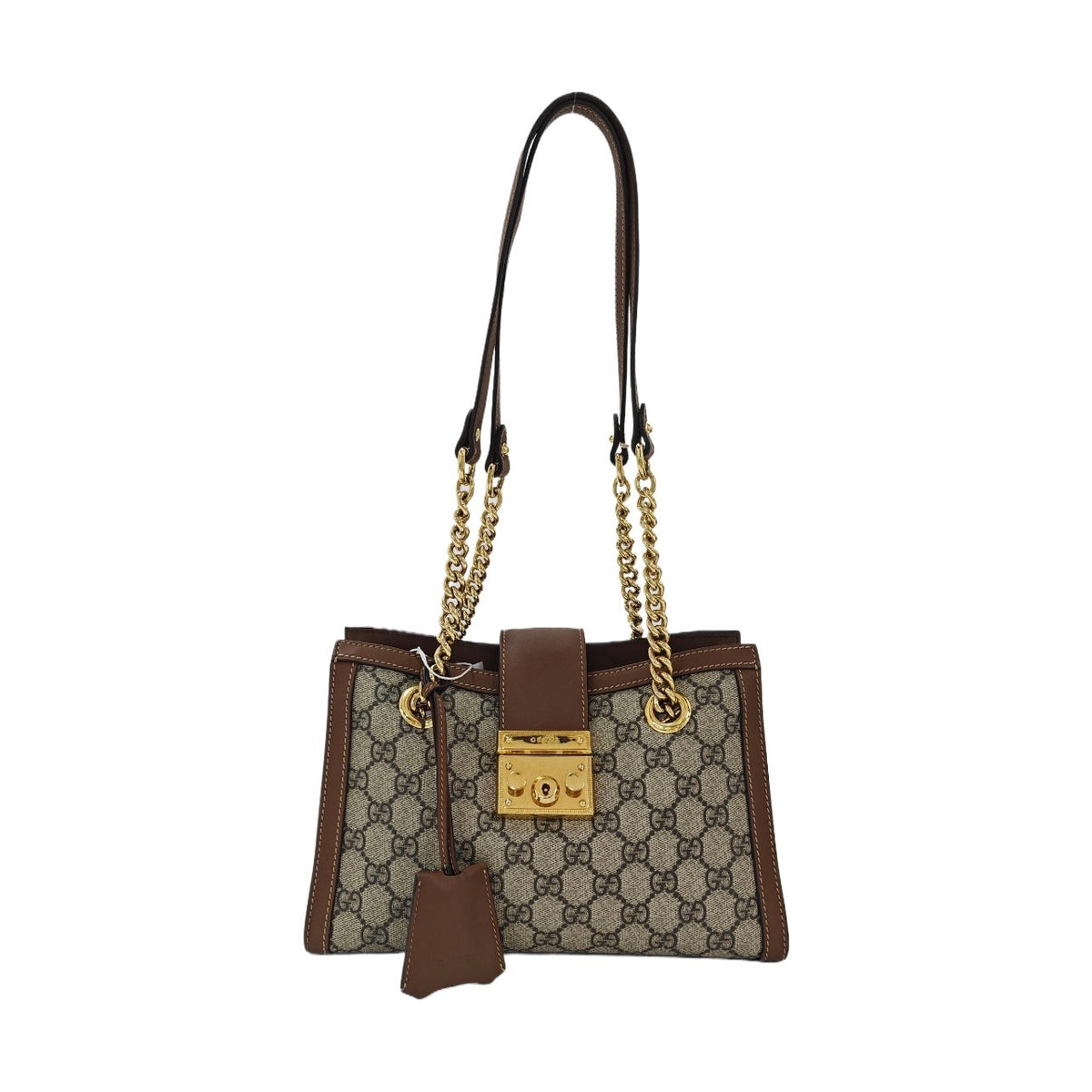 Gucci - Padlock Shoulder Bag - Synthetic - Beige - (small)