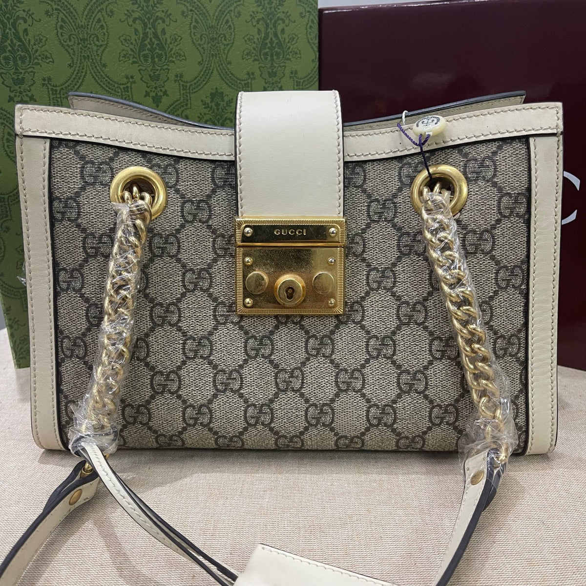 Gucci - Padlock Small - Cloth - Beige - (small)