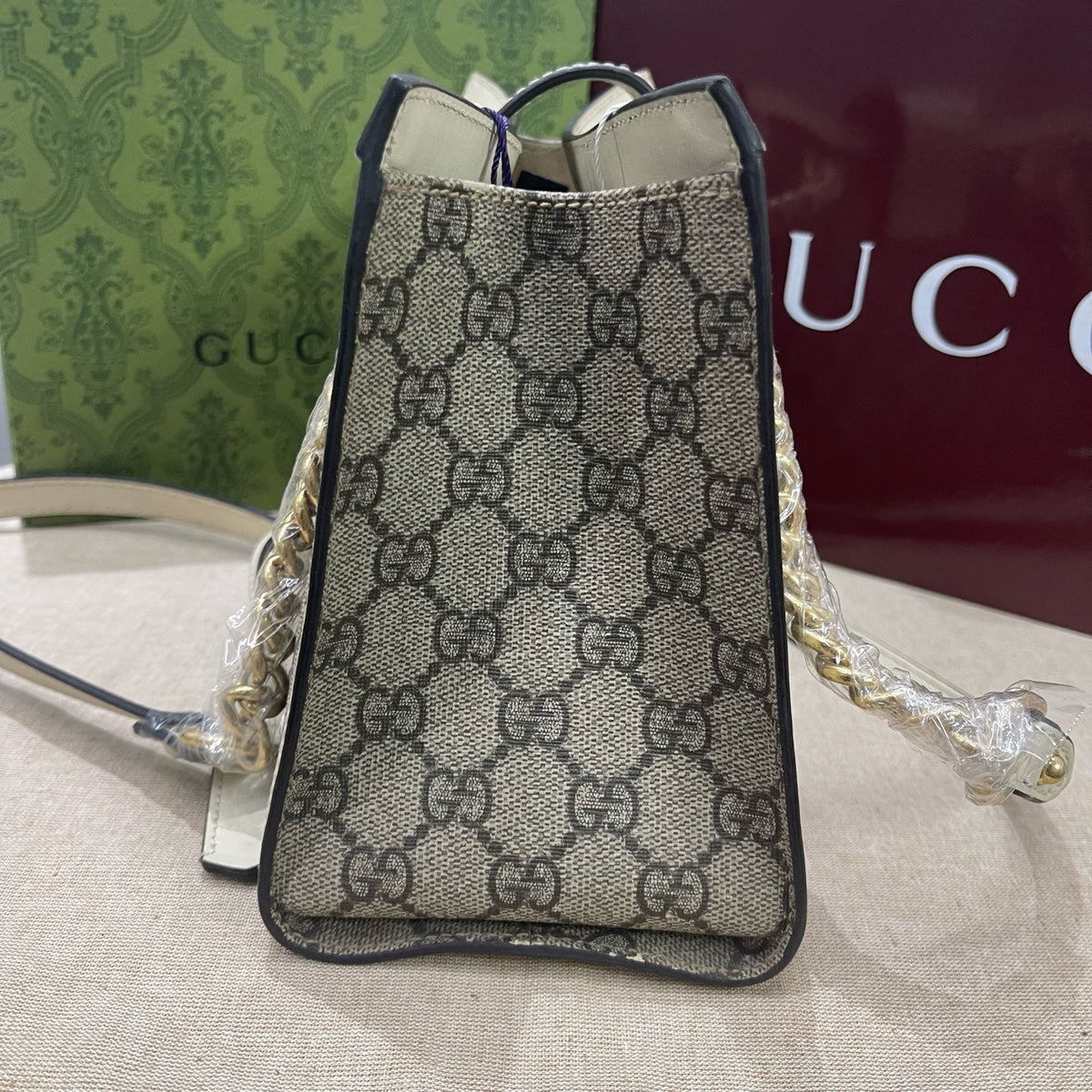 Gucci - Padlock Small - Cloth - Beige - (small)