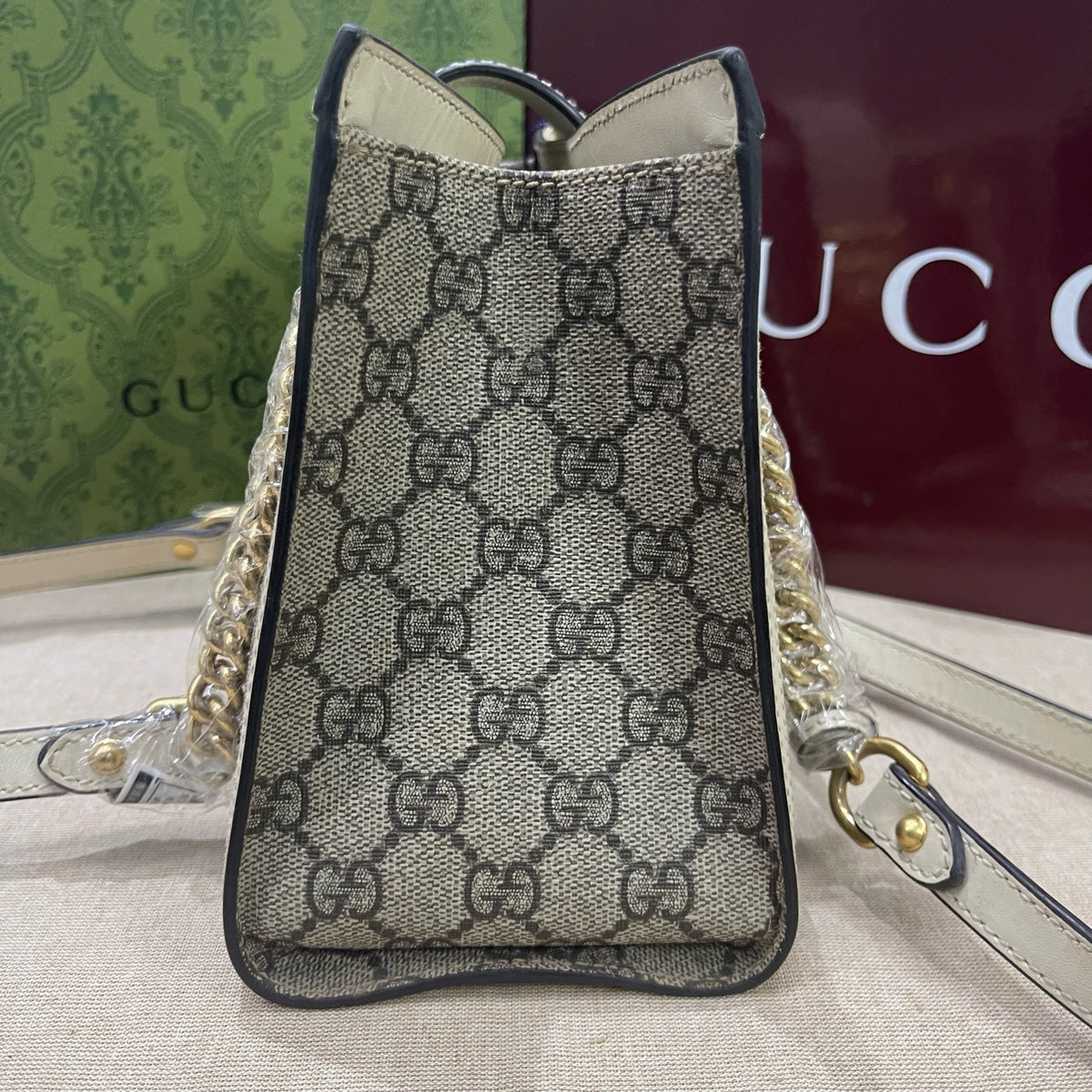 Gucci - Padlock Small - Cloth - Beige - (small)