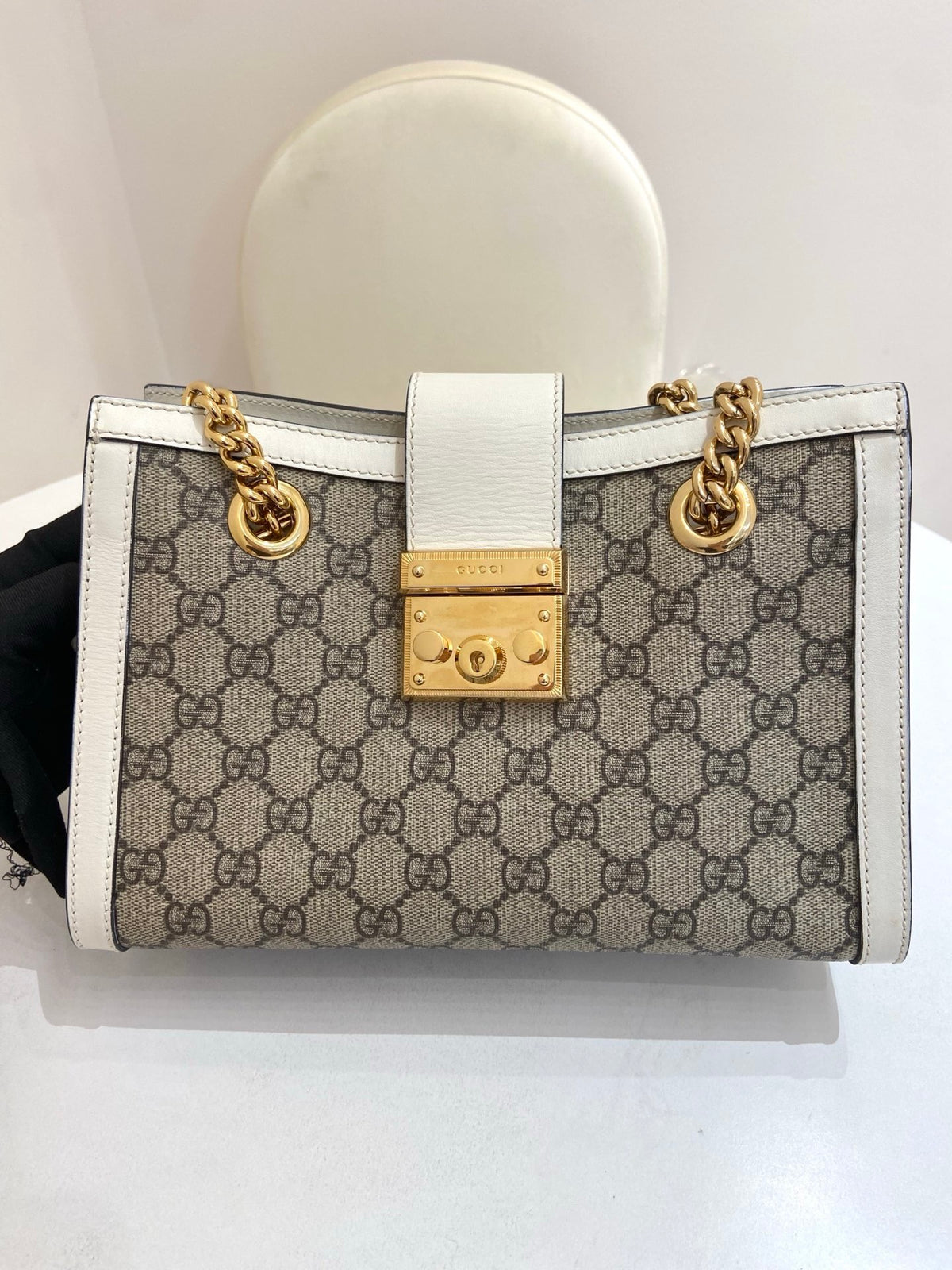 Gucci - Padlock Small GG Shoulder Bag - Cloth - Beige - (small)