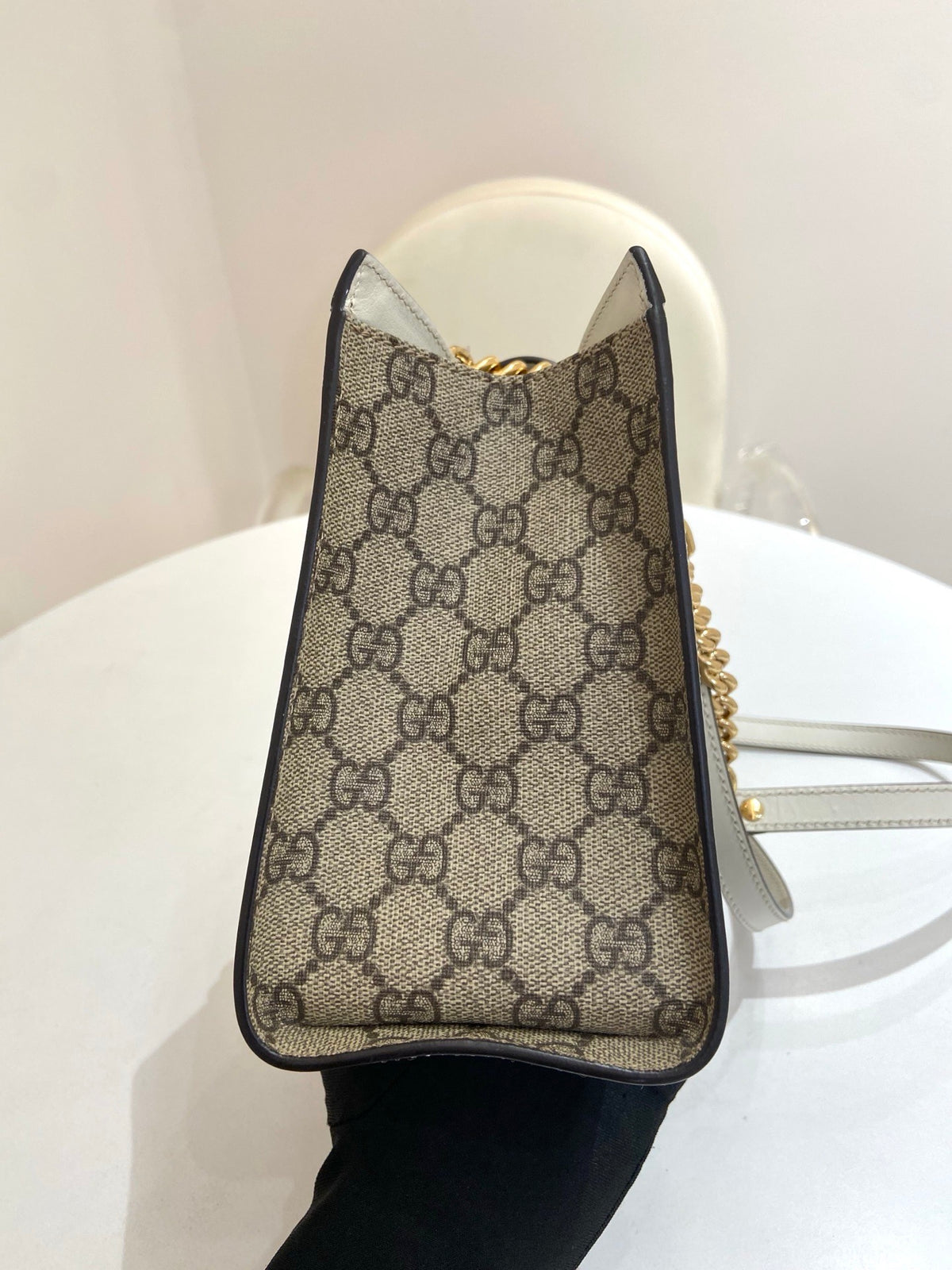 Gucci - Padlock Small GG Shoulder Bag - Cloth - Beige - (small)