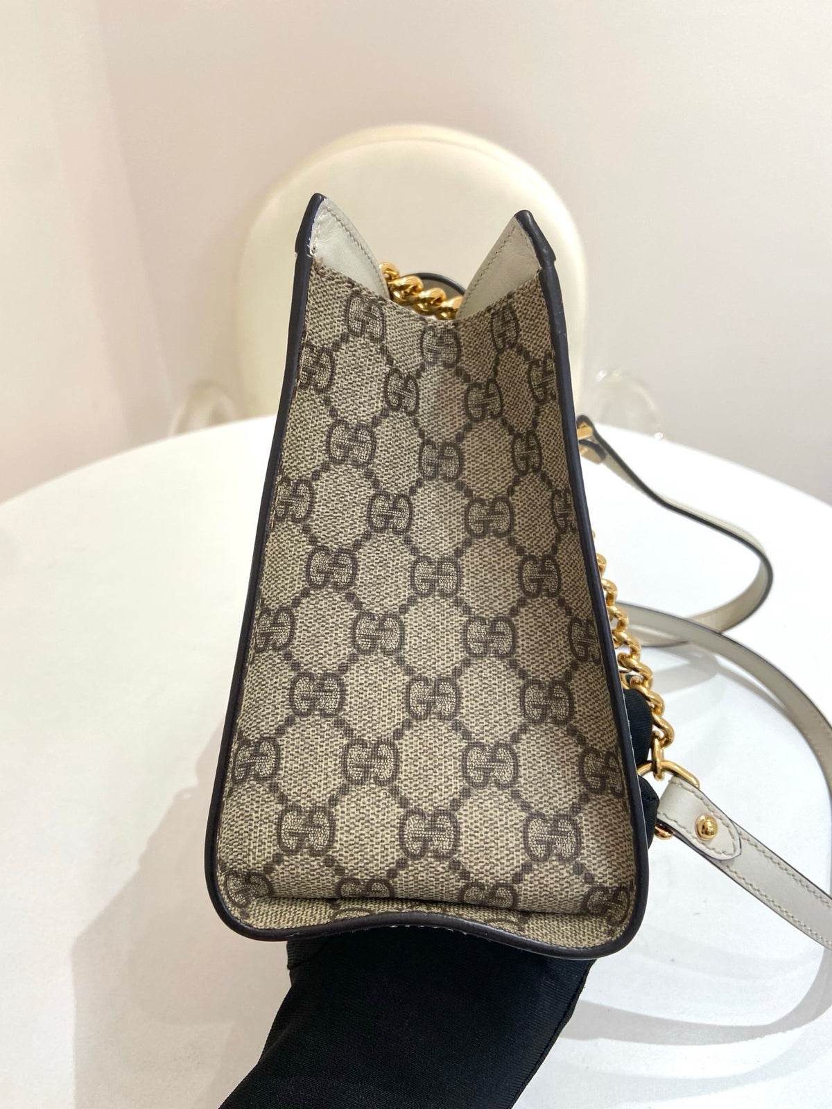 Gucci - Padlock Small GG Shoulder Bag - Cloth - Beige - (small)