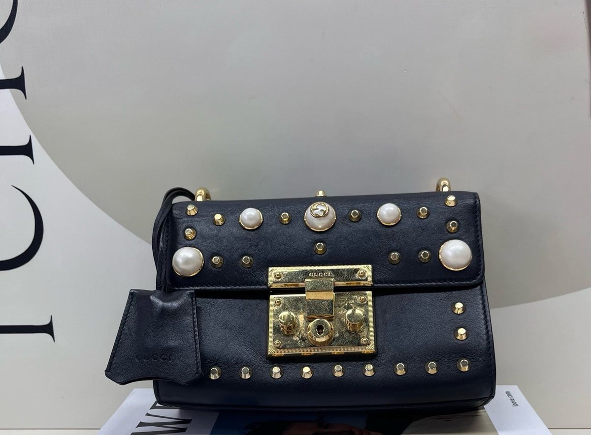 Gucci - Padlock Small - Leather - Black - (small)