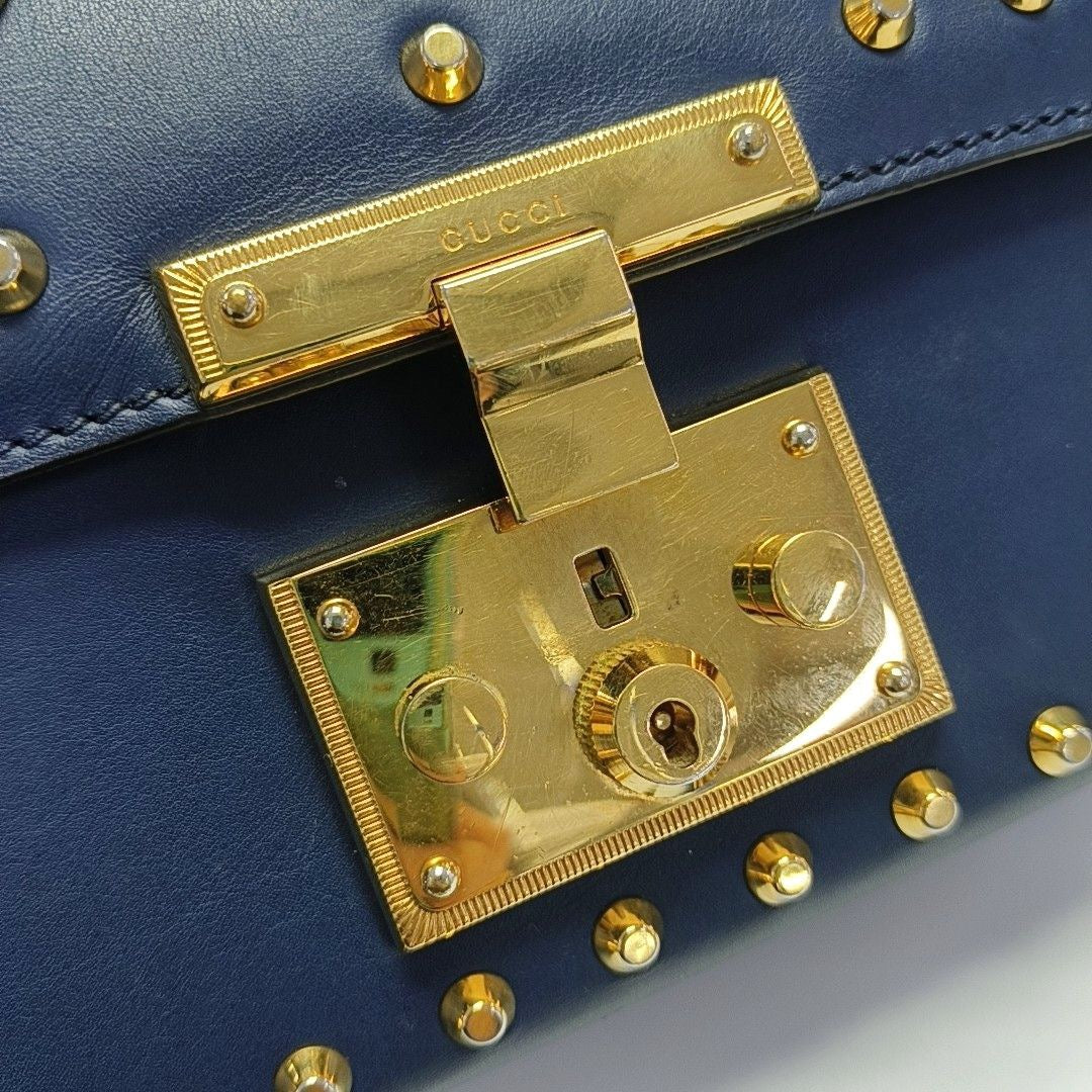 Gucci - Padlock Small - Leather - Blue - (small)