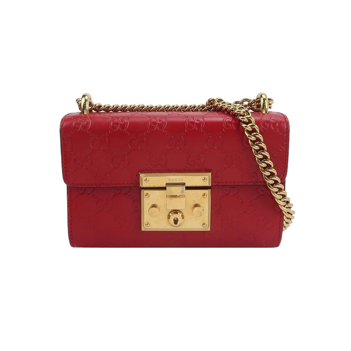 Gucci - Padlock Small - Leather - Red - (small)