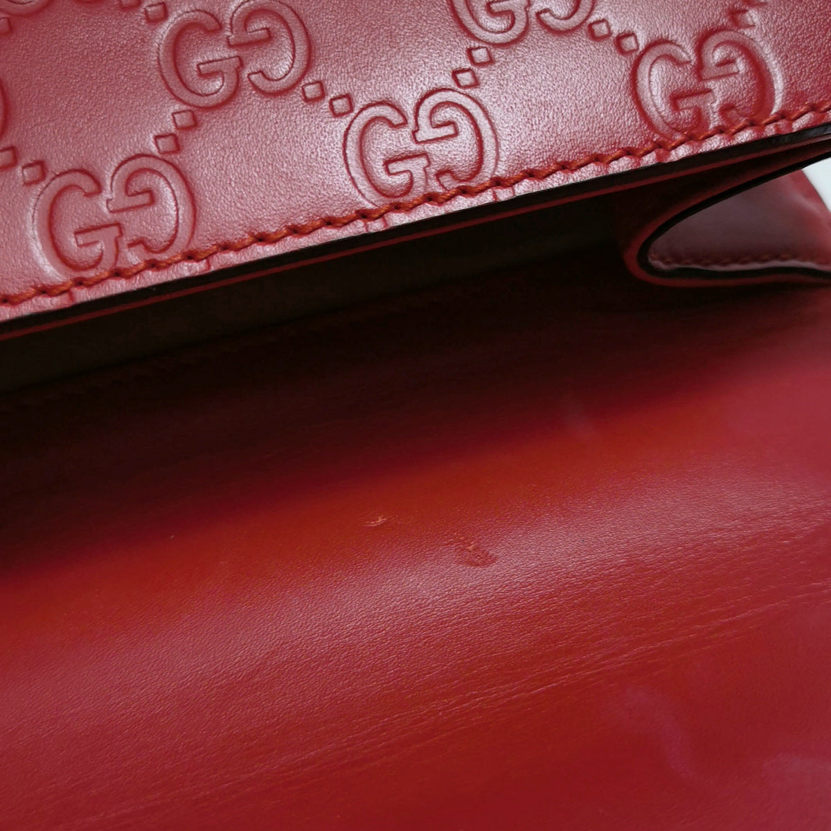 Gucci - Padlock Small - Leather - Red - (small)