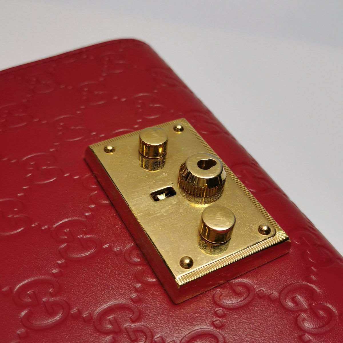 Gucci - Padlock Small - Leather - Red - (small)