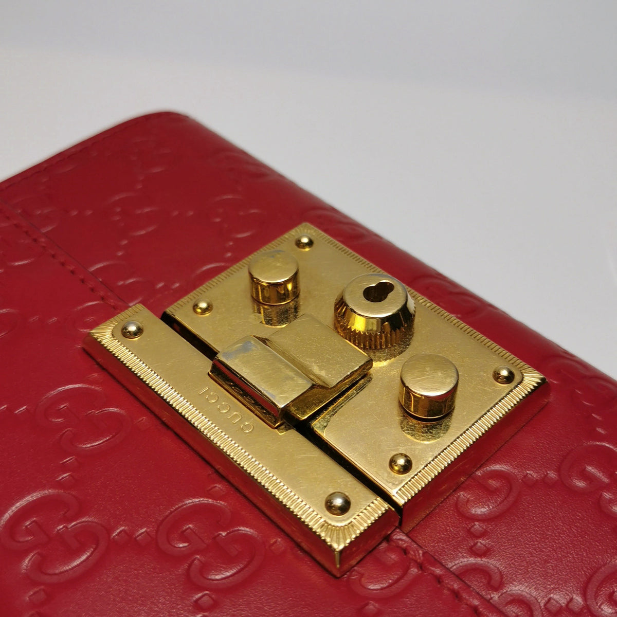 Gucci - Padlock Small - Leather - Red - (small)