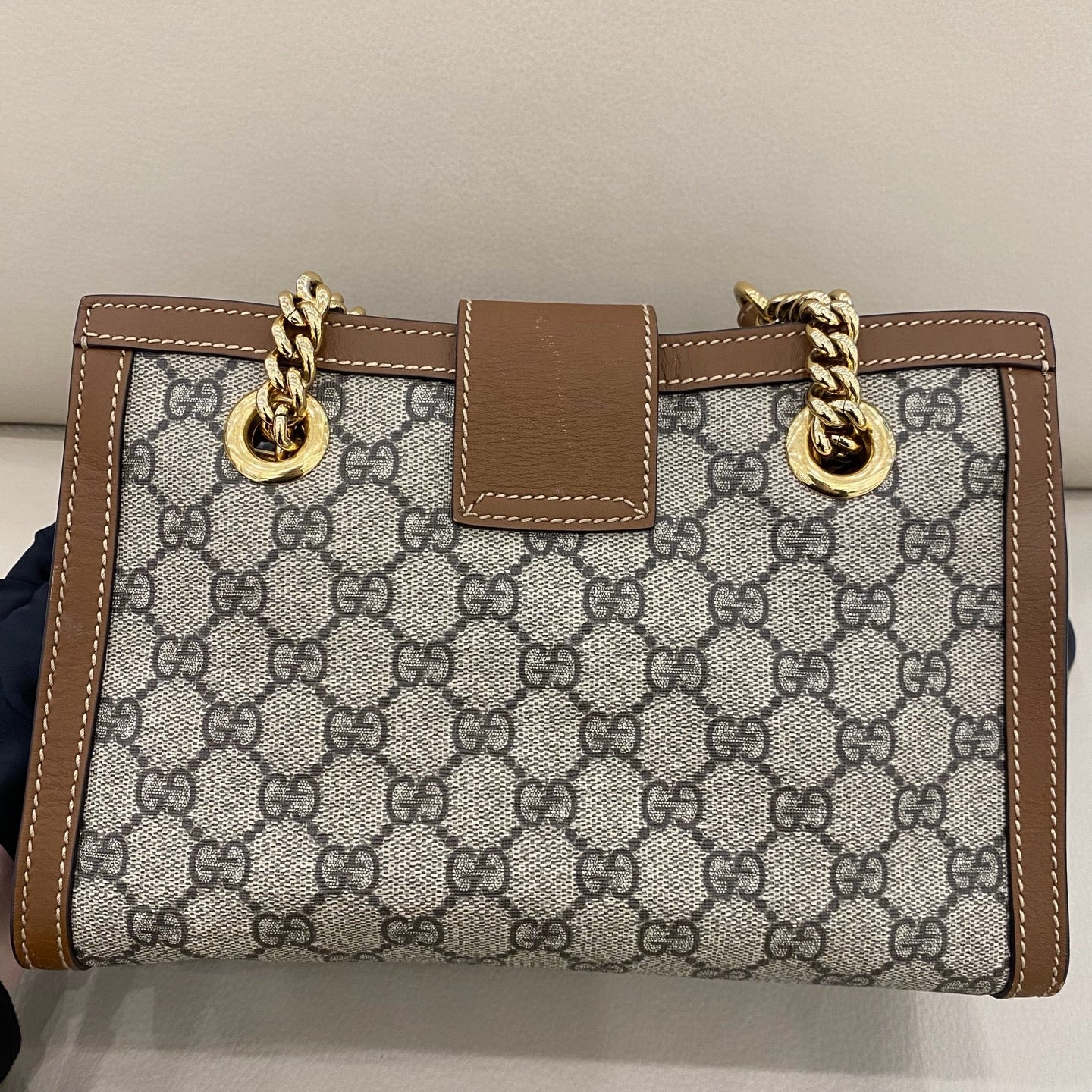 Gucci - Padlock Small Shoulder Bag - GG Supreme canvas with leather trim - Beige/Brown - (Small)