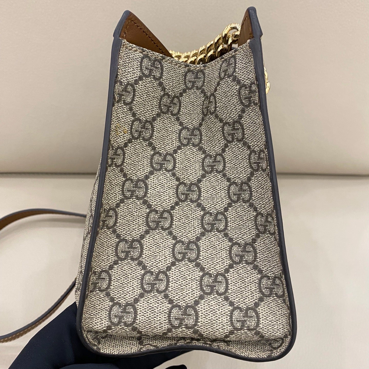 Gucci - Padlock Small Shoulder Bag - GG Supreme canvas with leather trim - Beige/Brown - (Small)