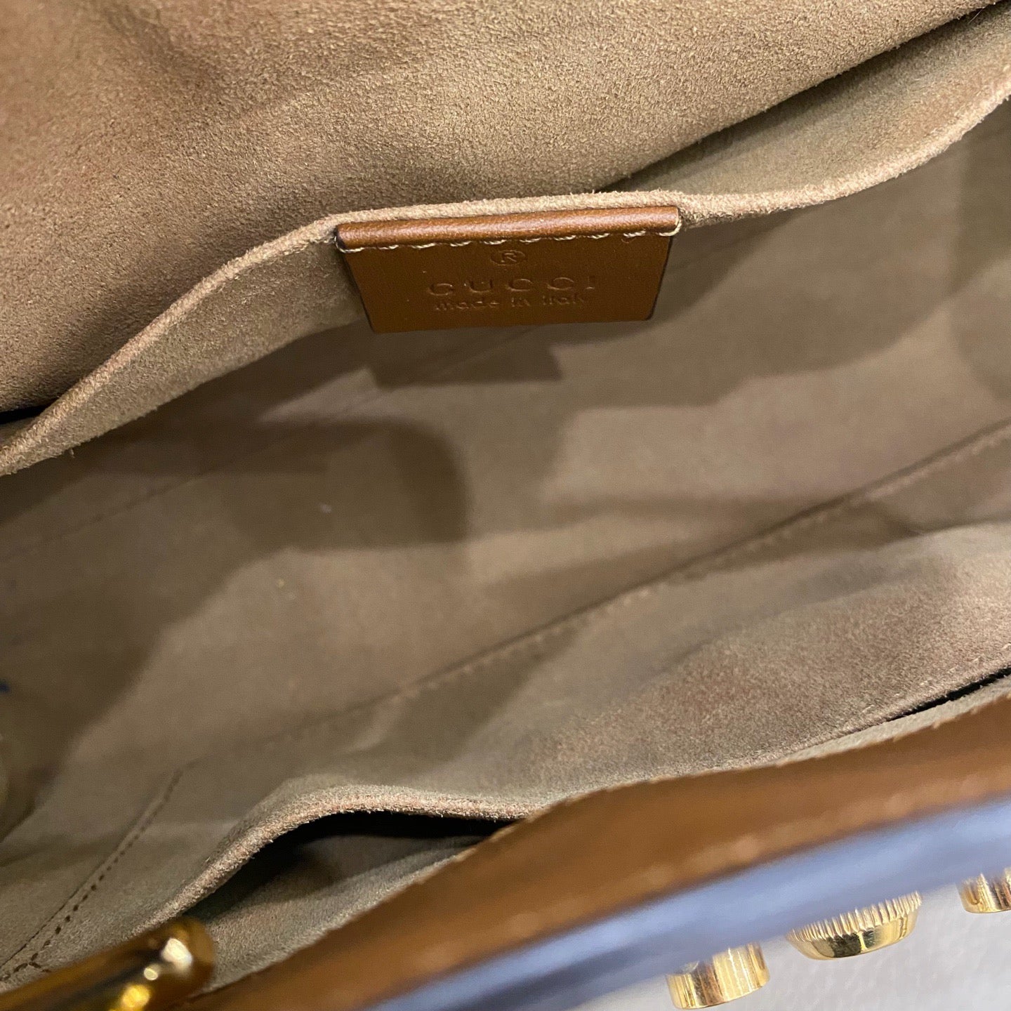 Gucci - Padlock Small Shoulder Bag - GG Supreme canvas with leather trim - Beige/Brown - (Small)