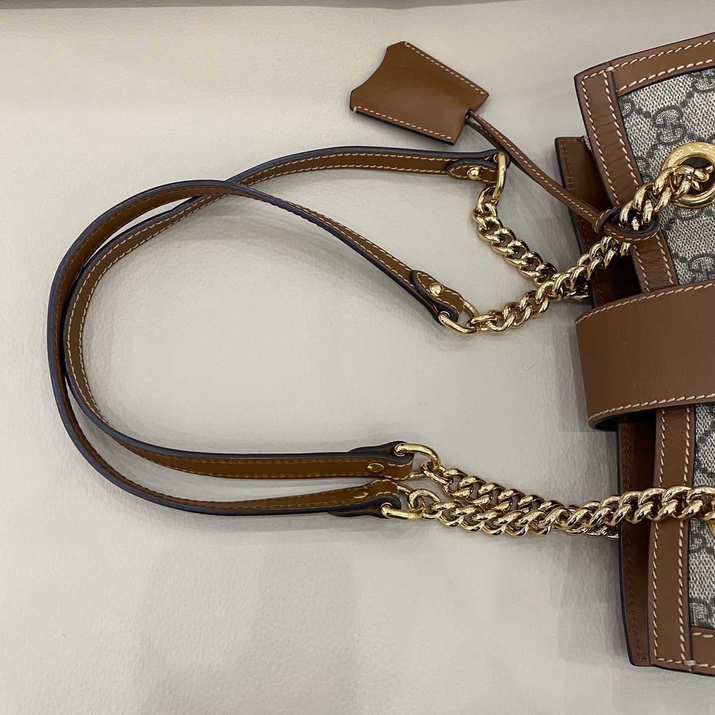 Gucci - Padlock Small Shoulder Bag - GG Supreme canvas with leather trim - Beige/Brown - (Small)