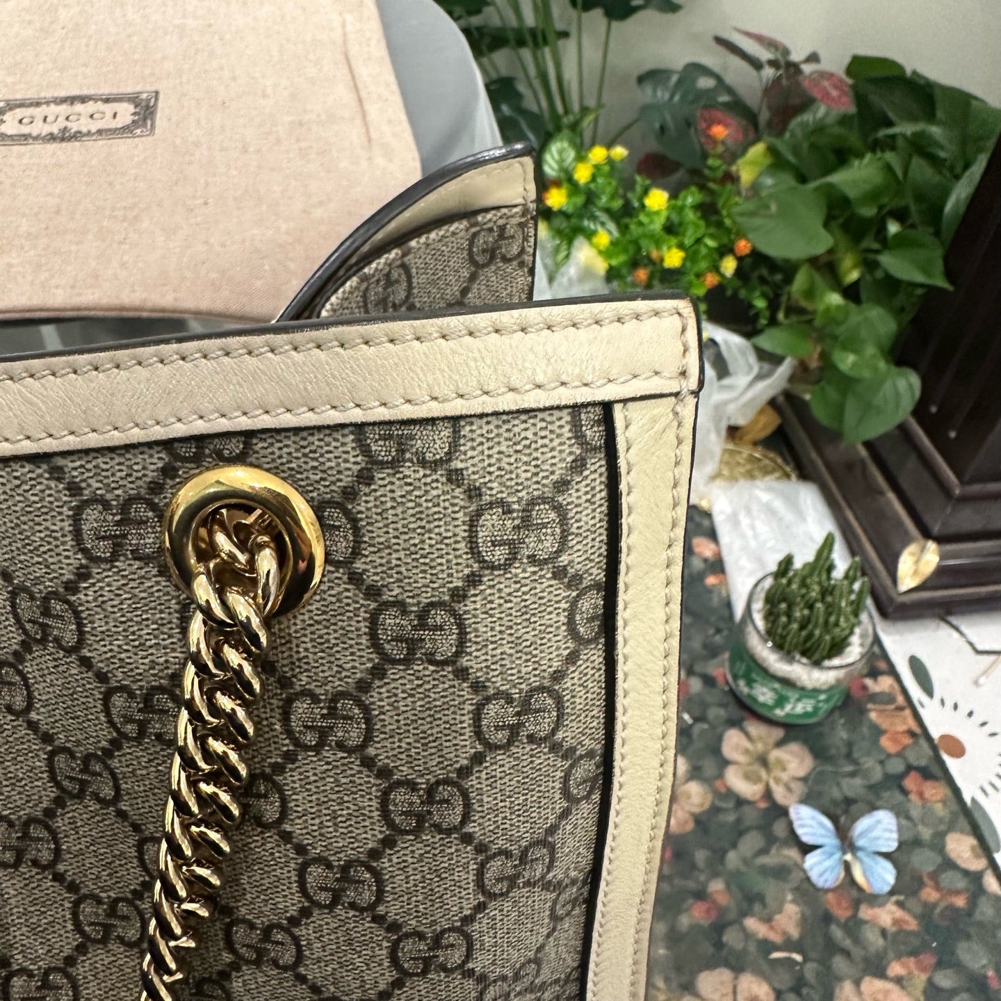 Gucci - Padlock - Synthetic - Beige - (large)
