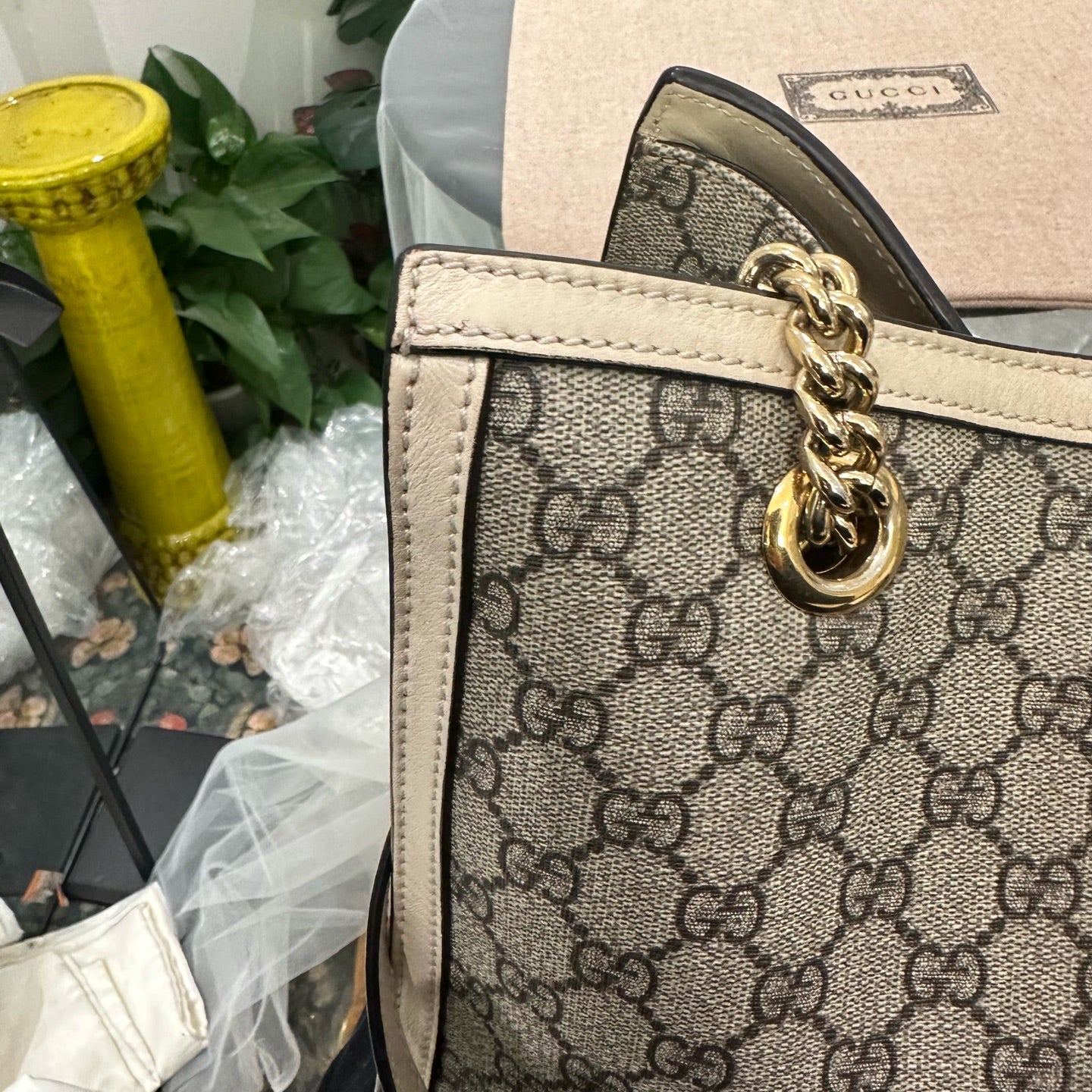 Gucci - Padlock - Synthetic - Beige - (large)