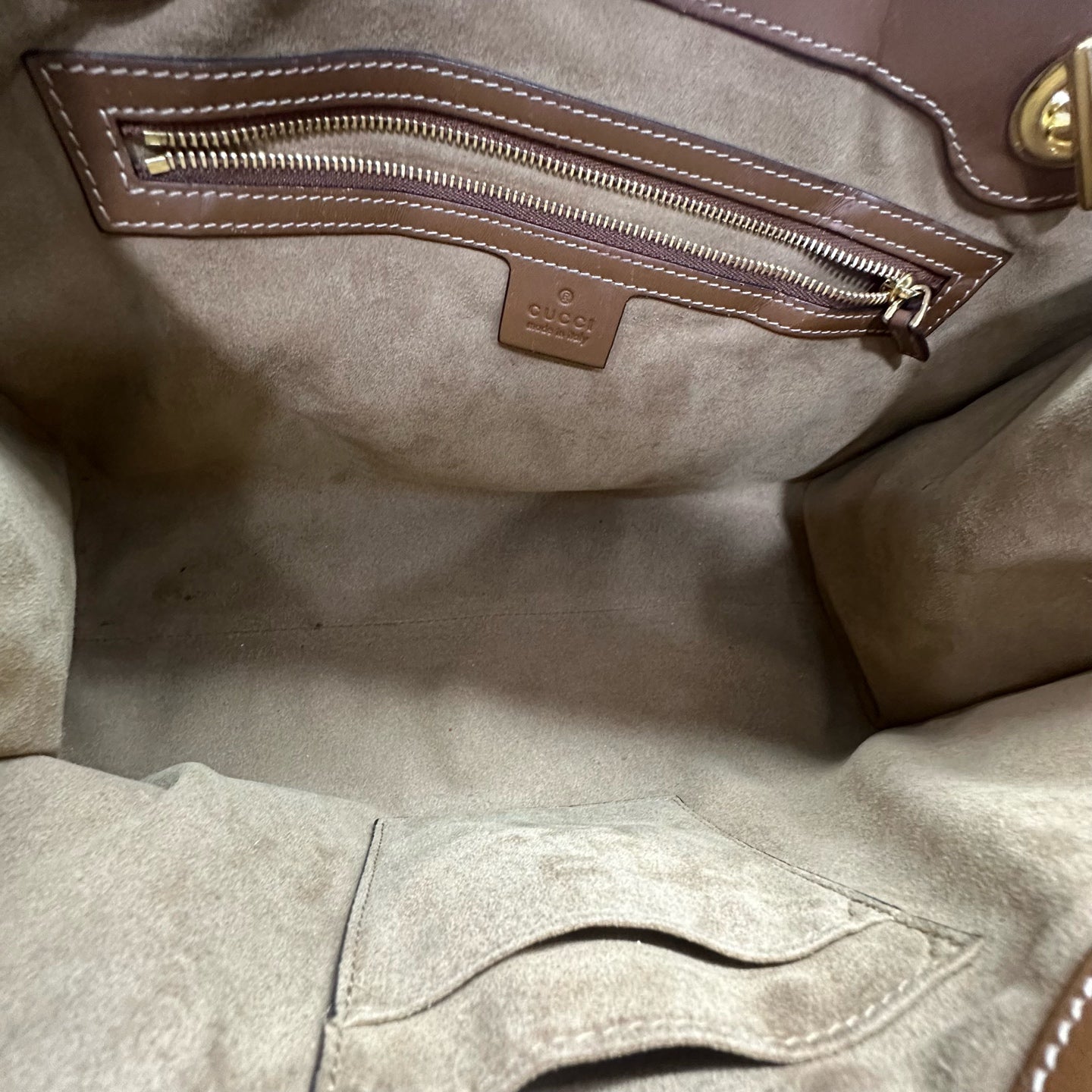 Gucci - Padlock - Synthetic - Beige - (medium)