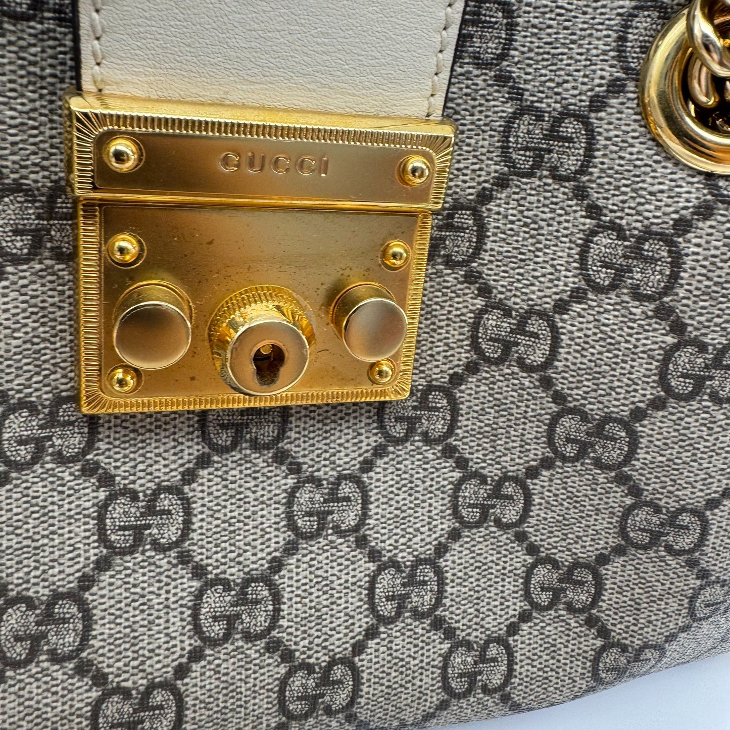 Gucci - Padlock - Synthetic - Beige - (medium)