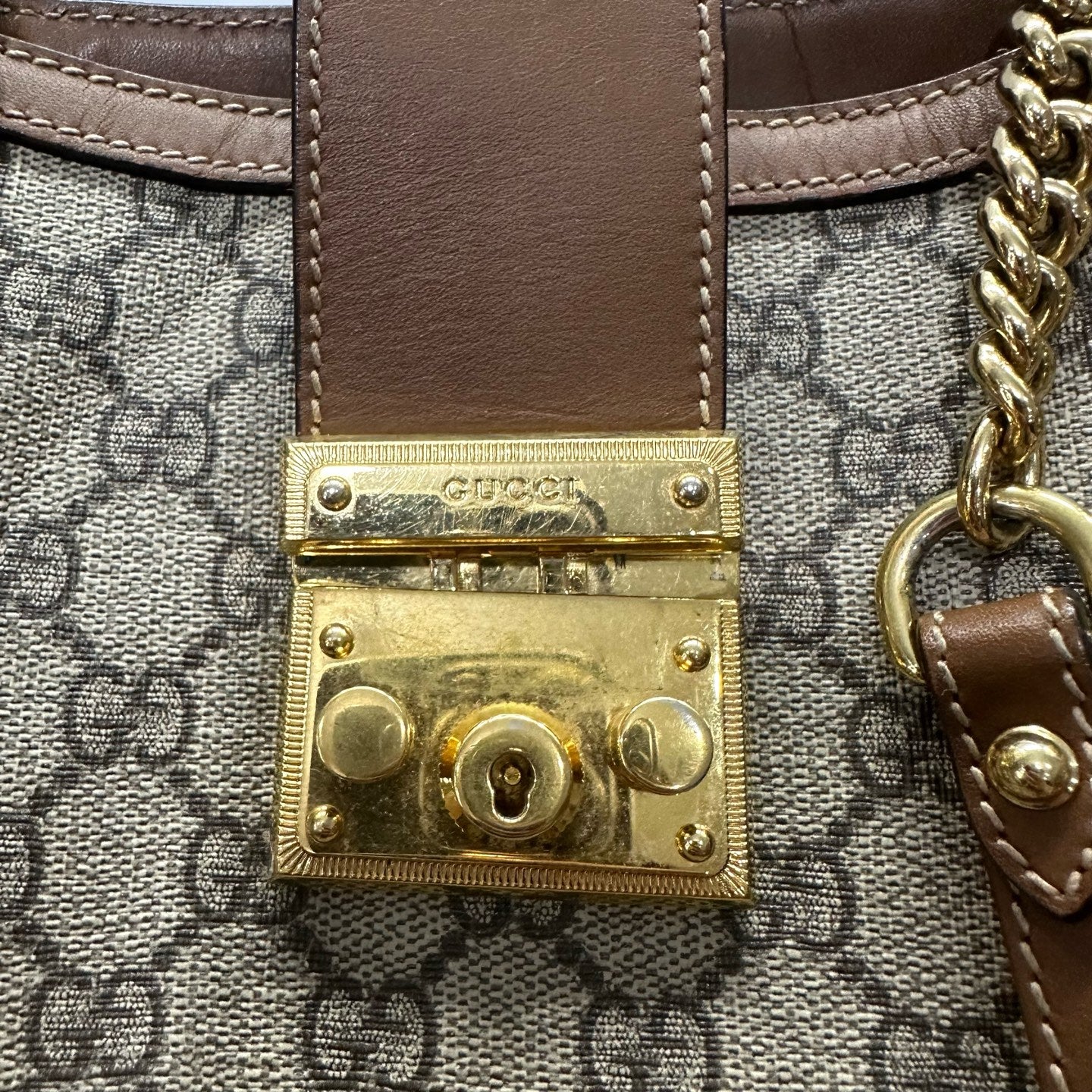 Gucci - Padlock - Synthetic - Beige - (medium)