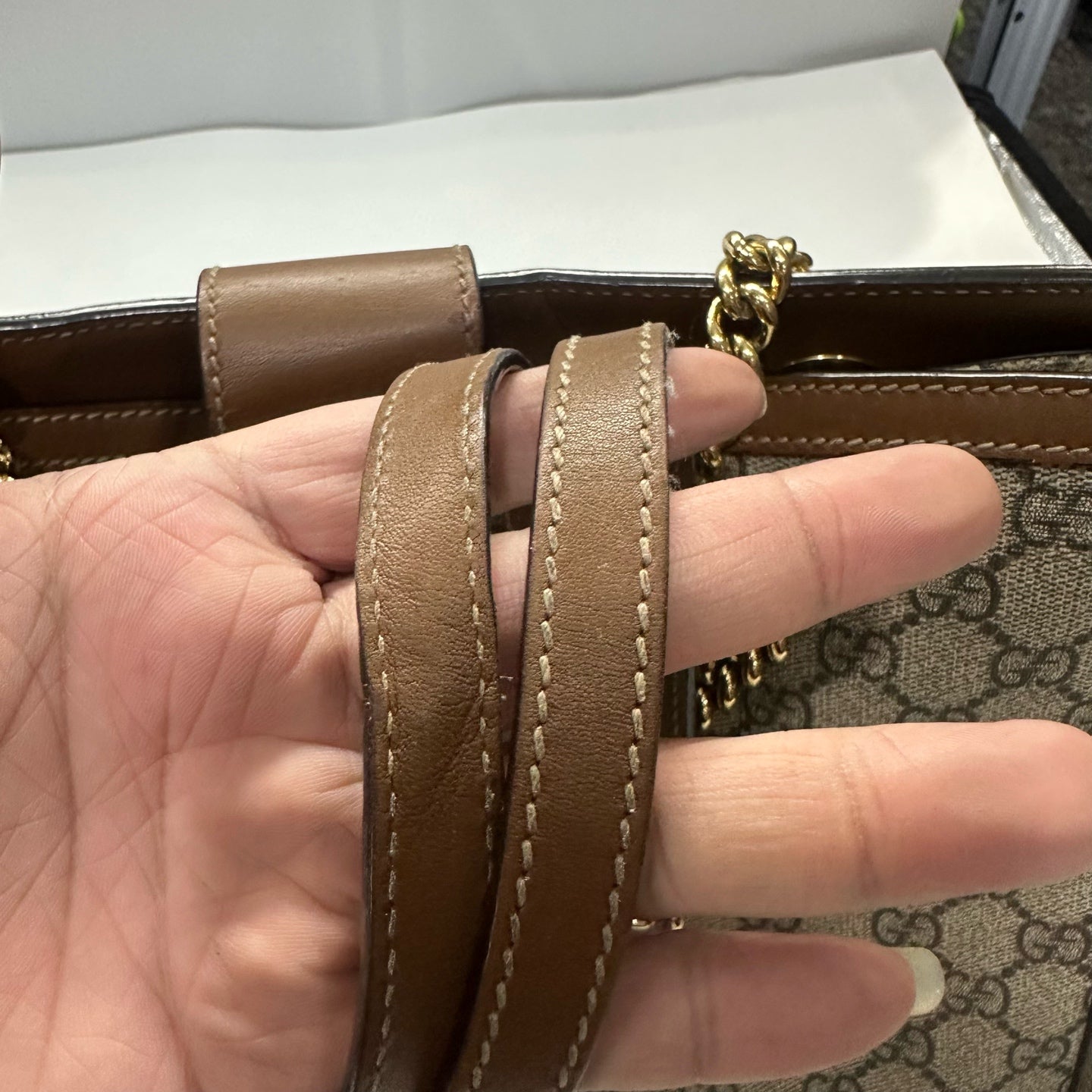 Gucci - Padlock - Synthetic - Beige - (medium)