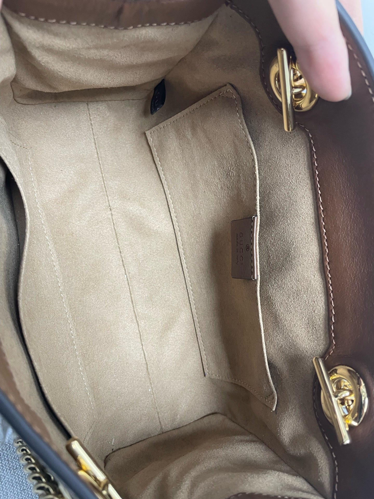 Gucci - Padlock - Synthetic - Brown - (small)