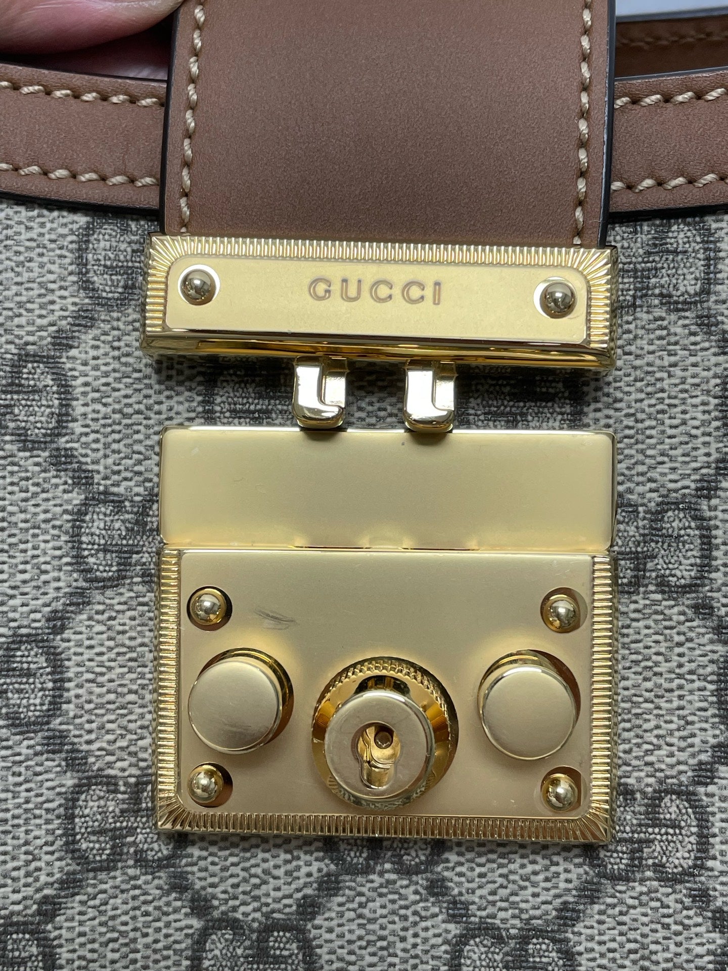 Gucci - Padlock - Synthetic - Brown - (small)
