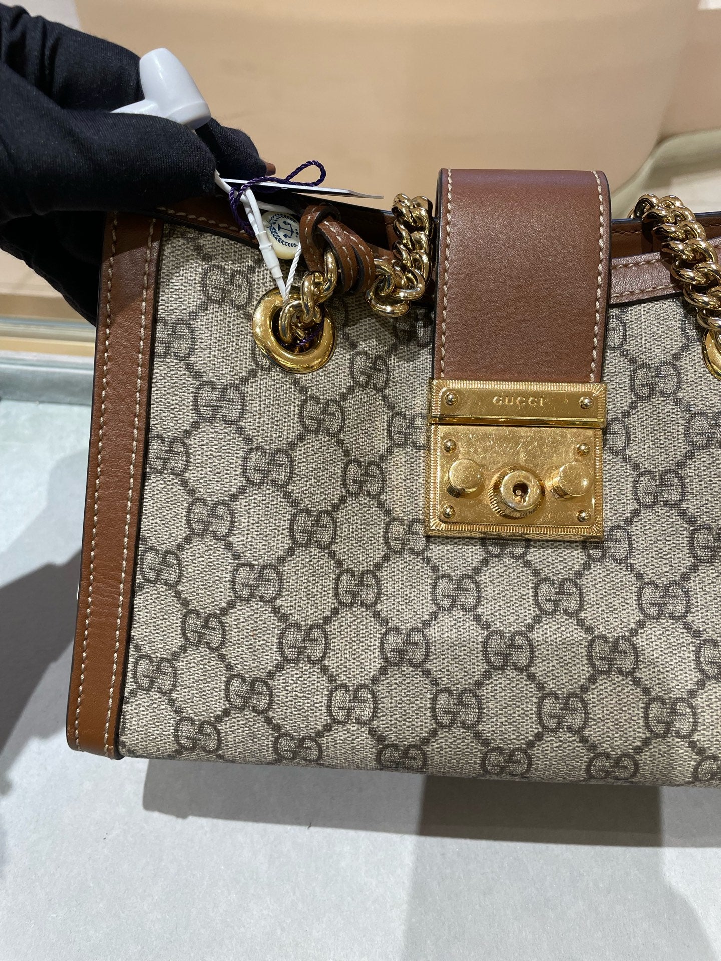 Gucci - Padlock - Synthetic - Brown - (small)