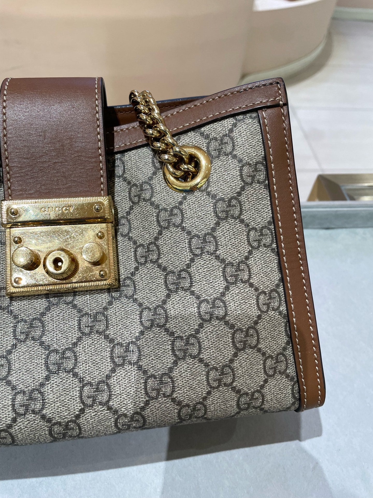 Gucci - Padlock - Synthetic - Brown - (small)