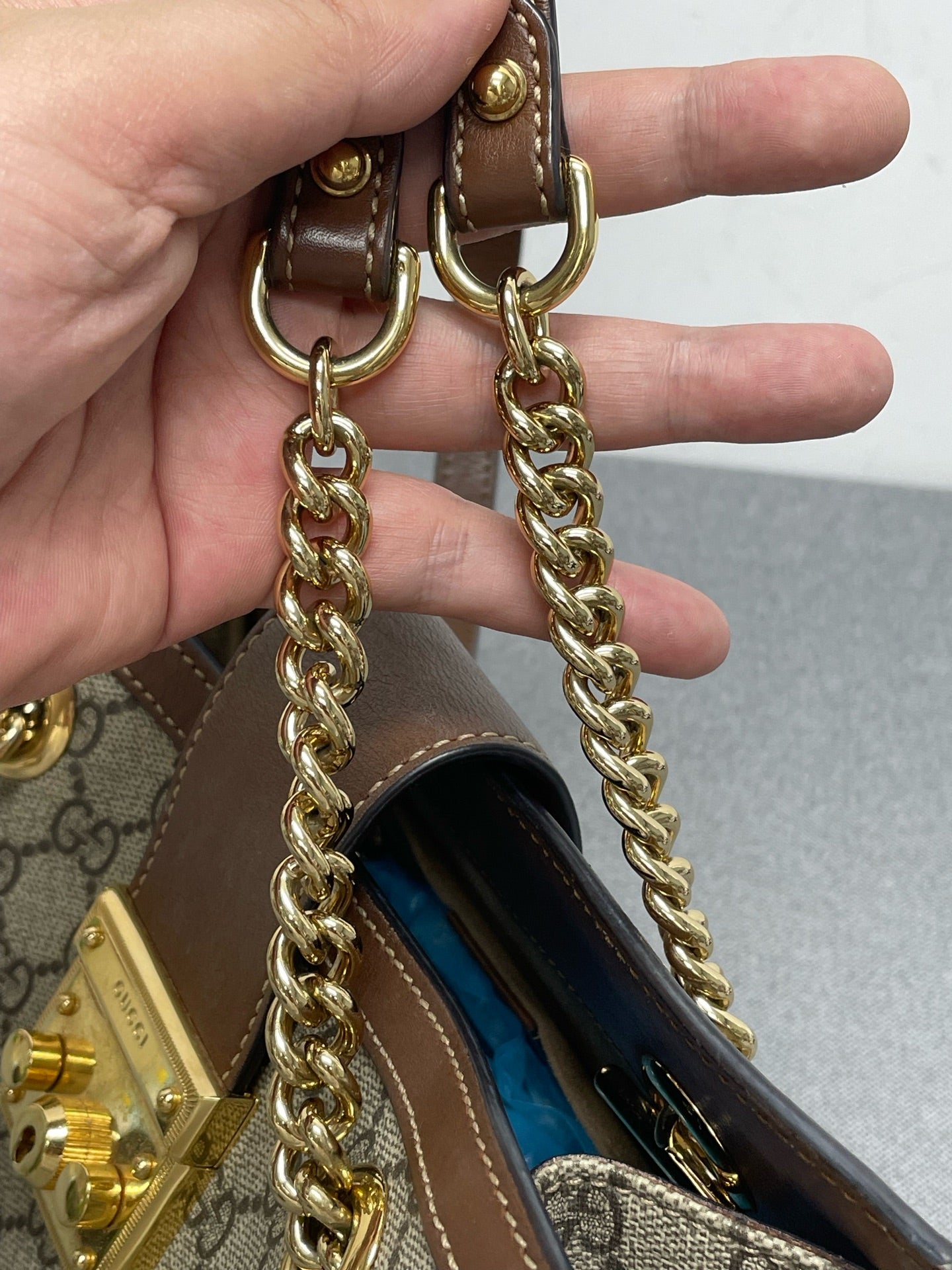 Gucci - Padlock - Synthetic - Brown - (small)