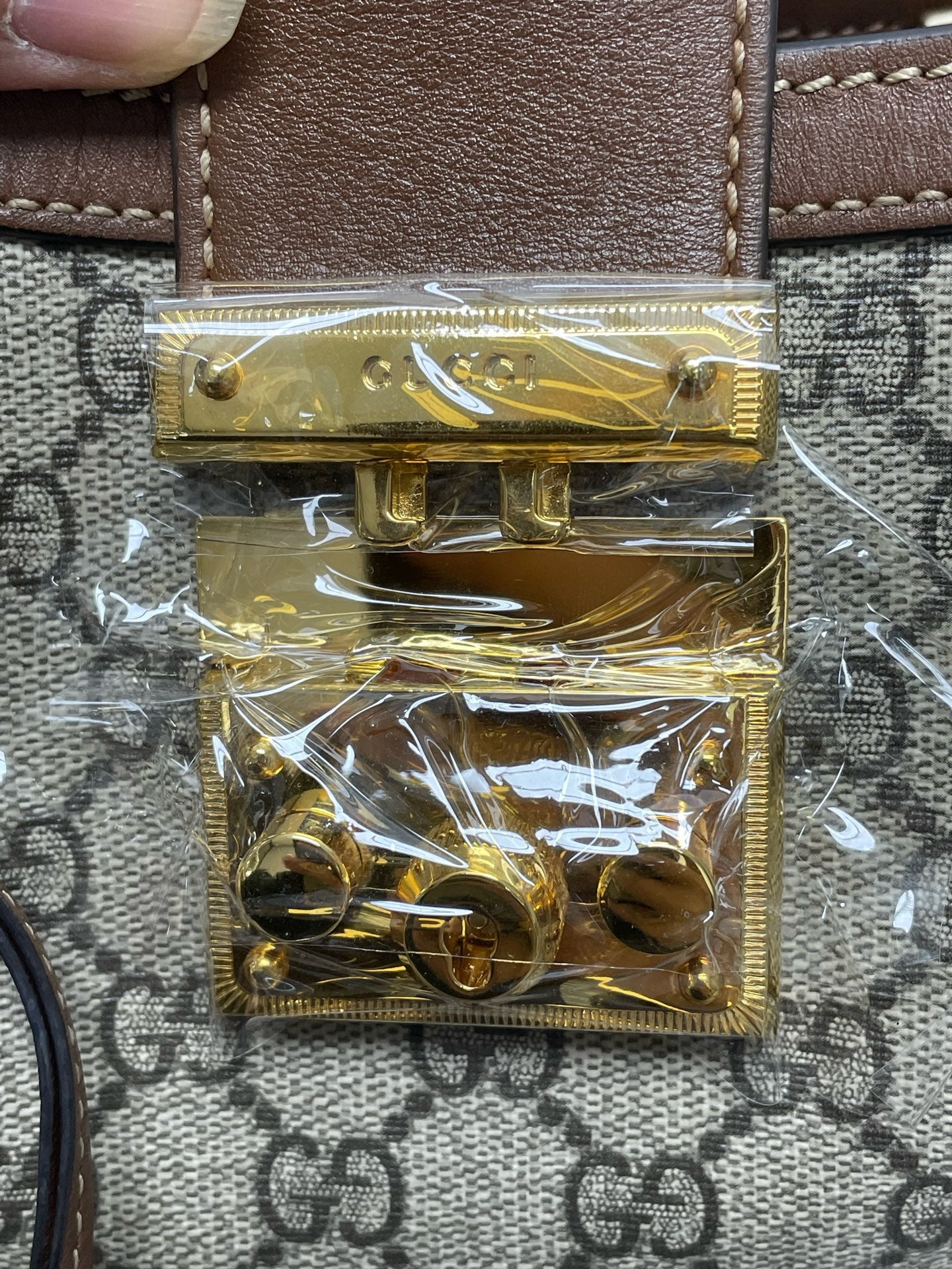 Gucci - Padlock - Synthetic - Brown - (small)