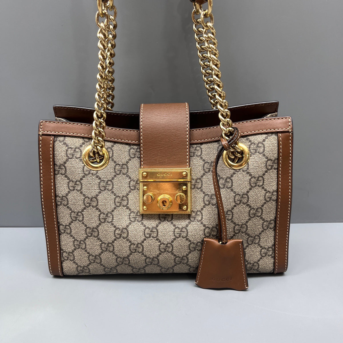 Gucci - Padlock Tote Bag - Synthetic - Beige - (Small)
